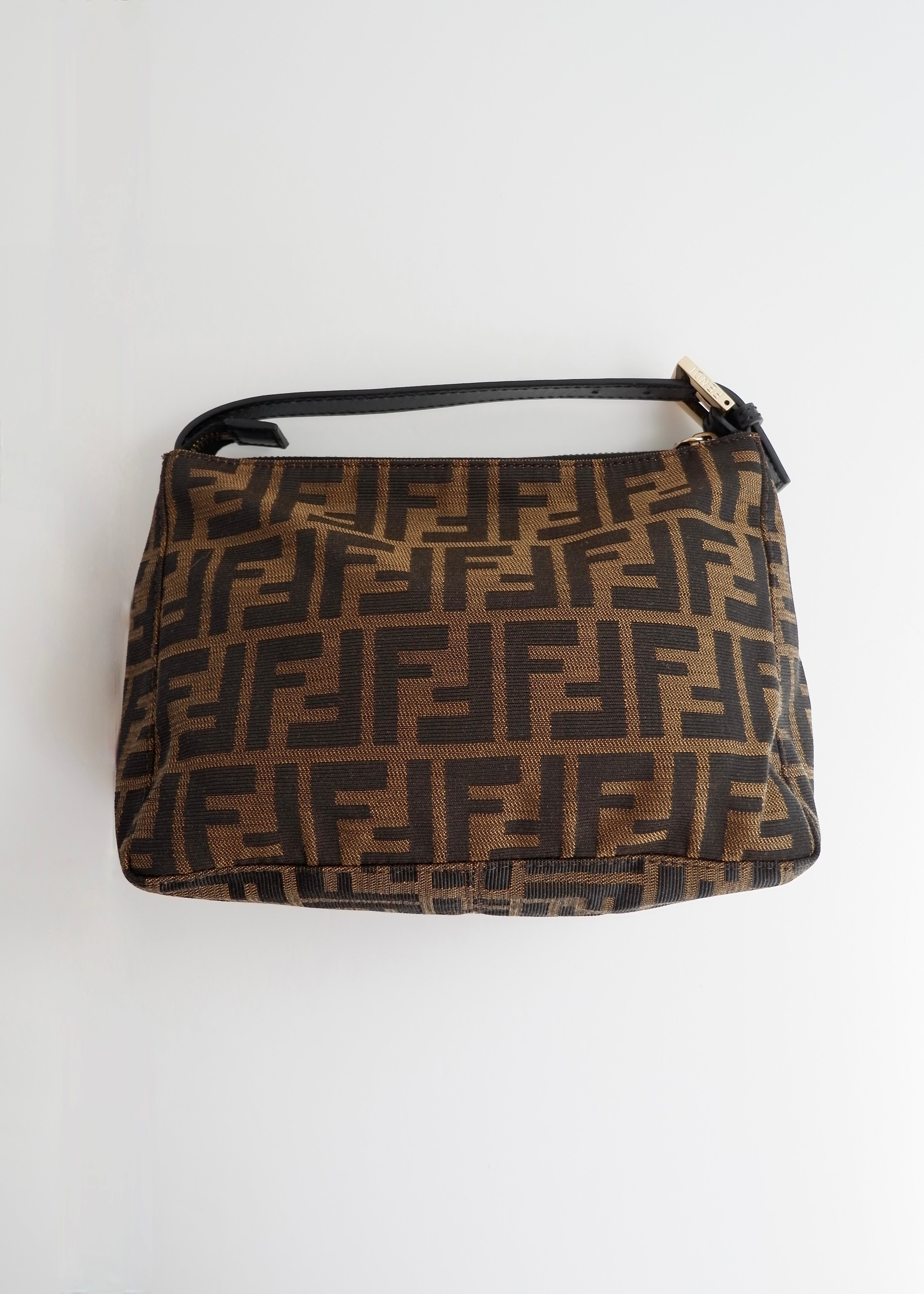 Preowned Fendi Zucca Print Micro Handbag