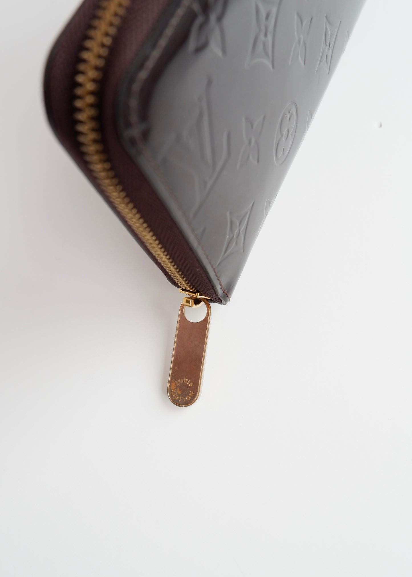 Authentic Preowned Louis Vuitton Monogram Amarante Vernis Long Zip Wallet