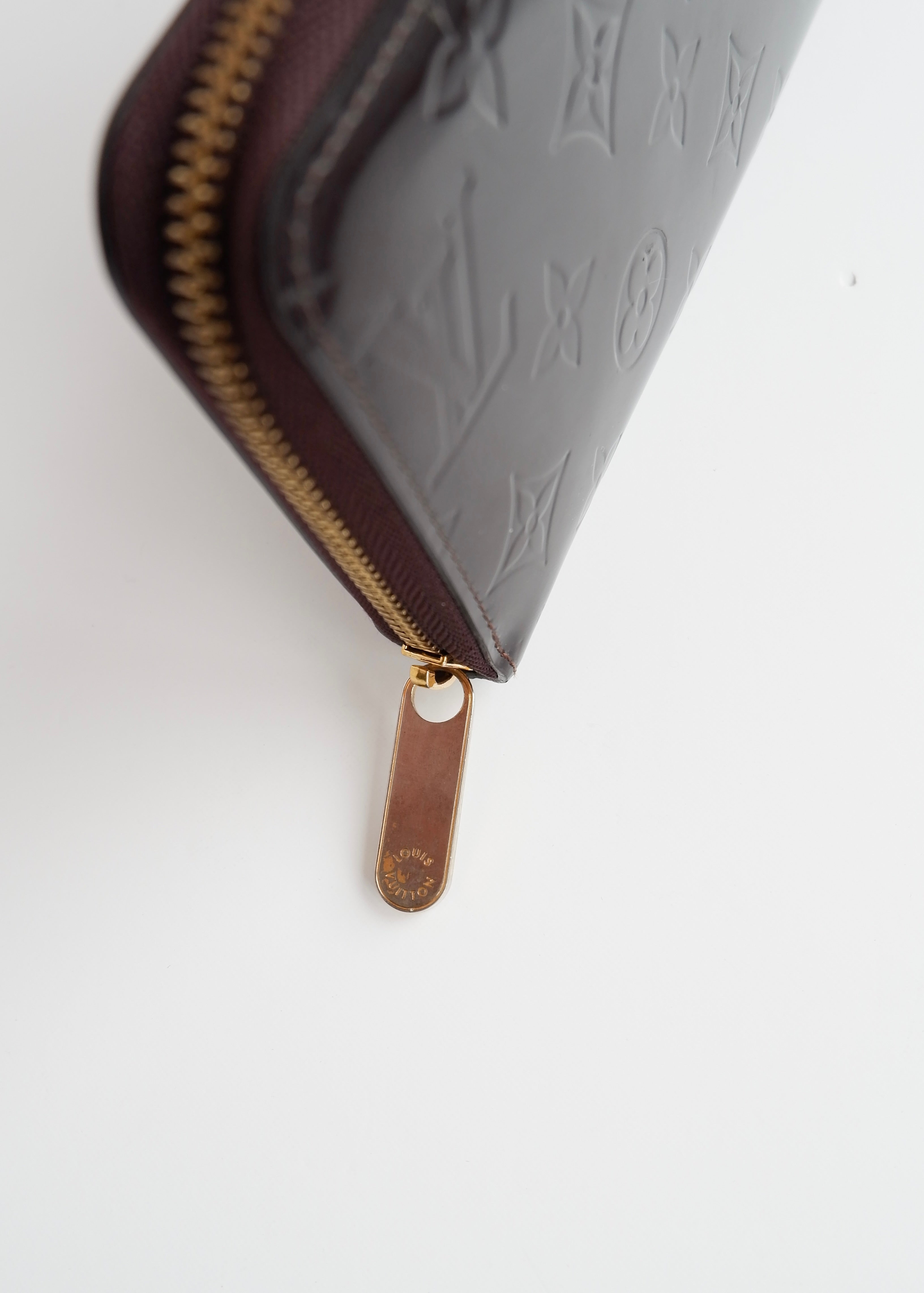 Authentic Preowned Louis Vuitton Monogram Amarante Vernis Long Zip Wallet