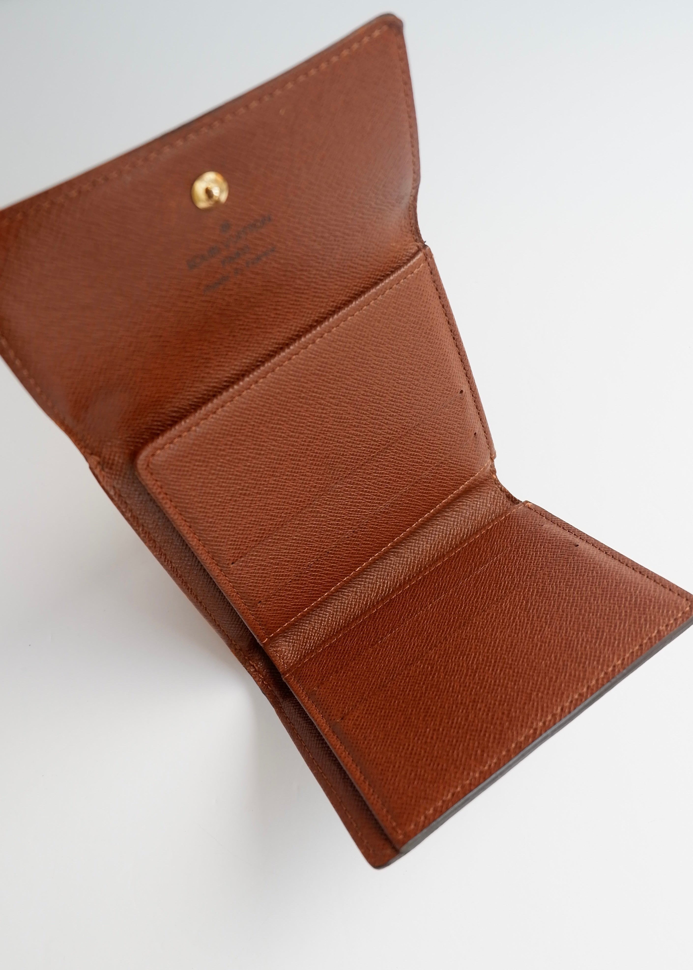 Preowned Louis Vuitton Brown Monogram Coated Canvas Compact Wallet