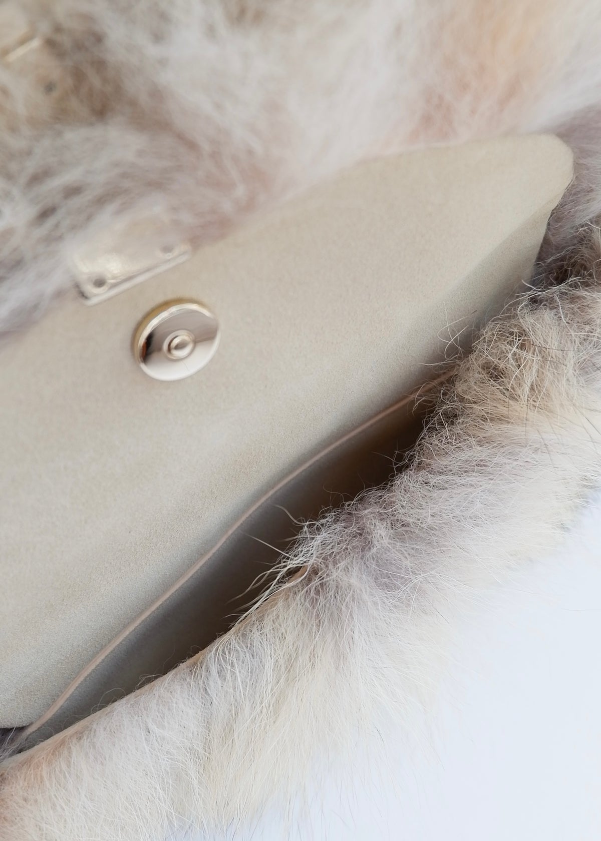Preowned Chloé Brown Leather/ Fur Georgia Belt Bag