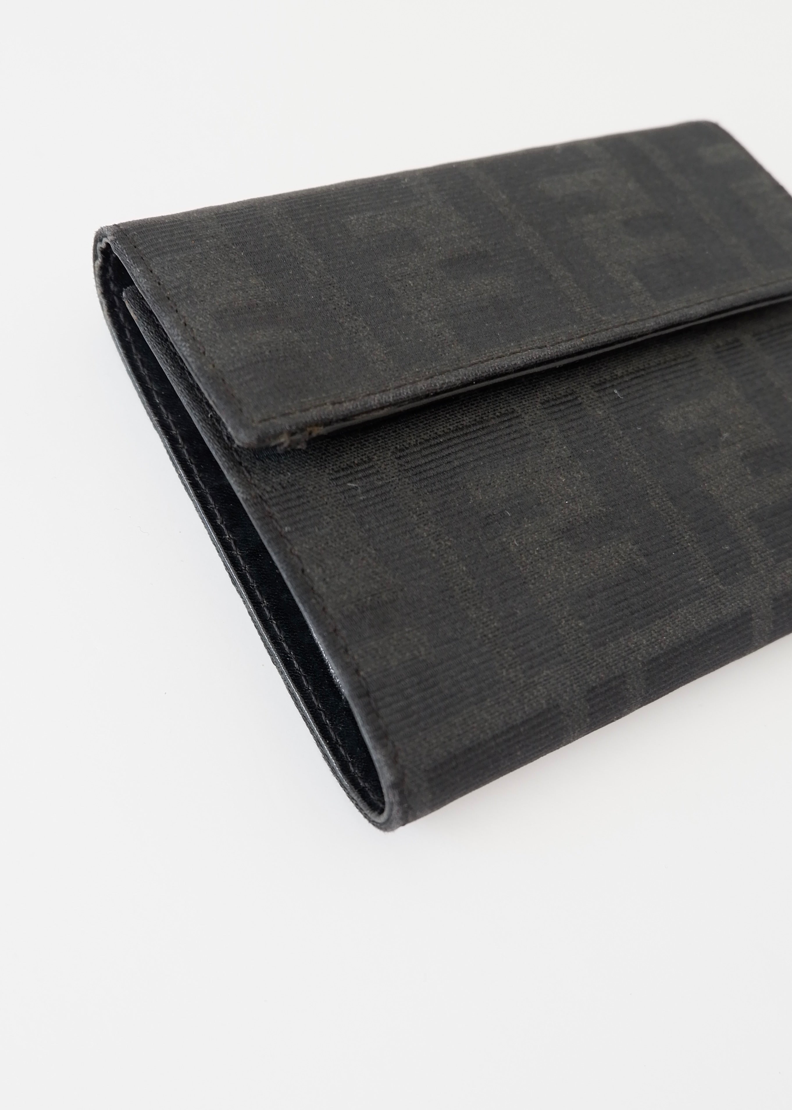 Authentic Preowned FendiBlack Zucca Canvas Bi-Fold Wallet