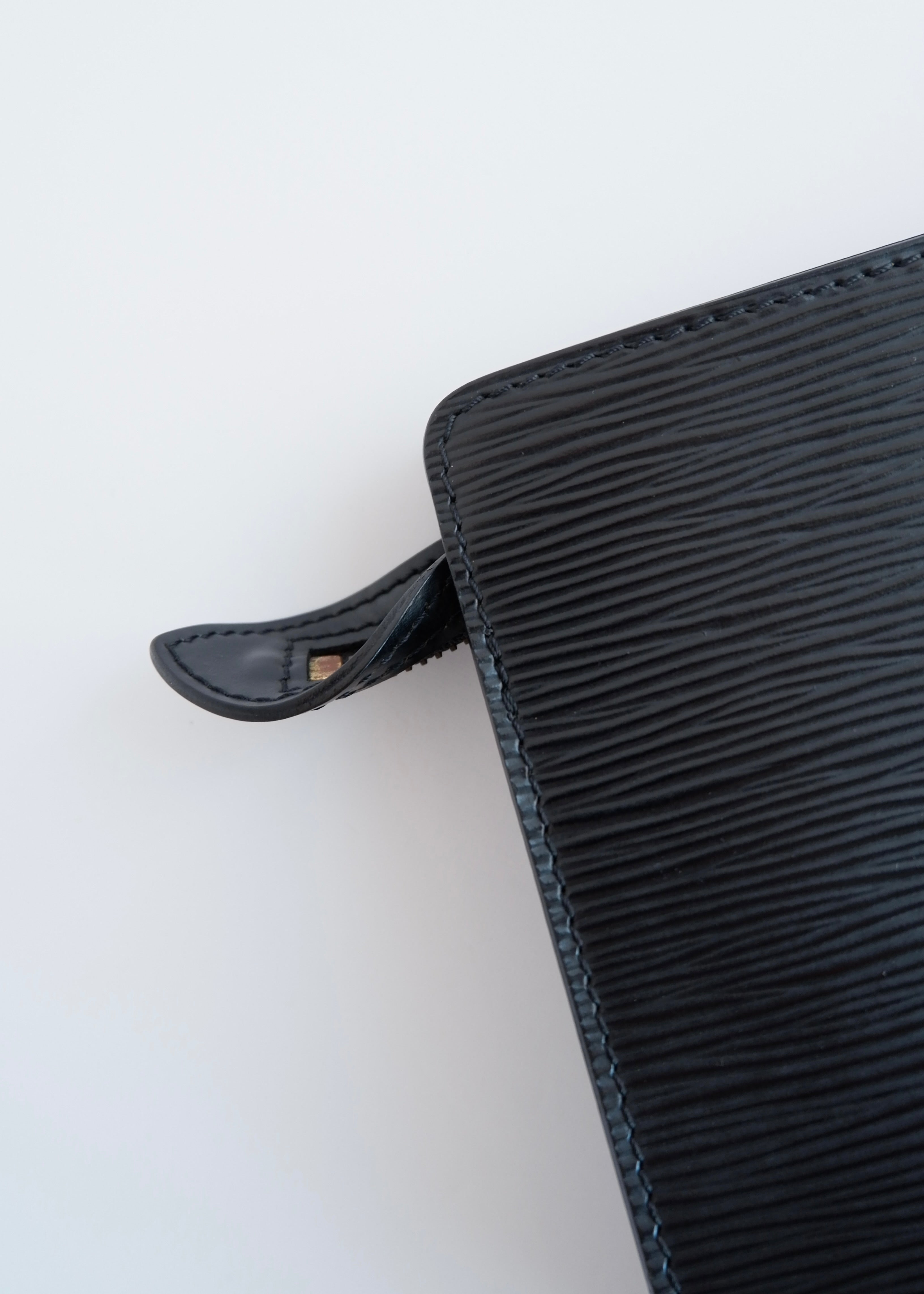 Authentic Preowned Louis Vuitton Black Epi Clutch