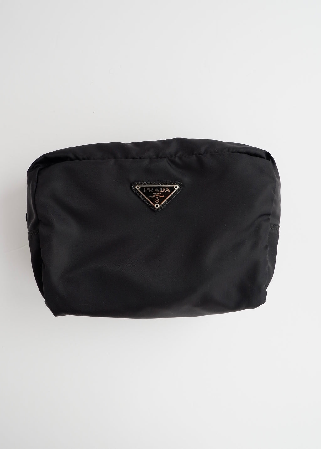 Pochette Prada authentique d'occasion en nylon noir