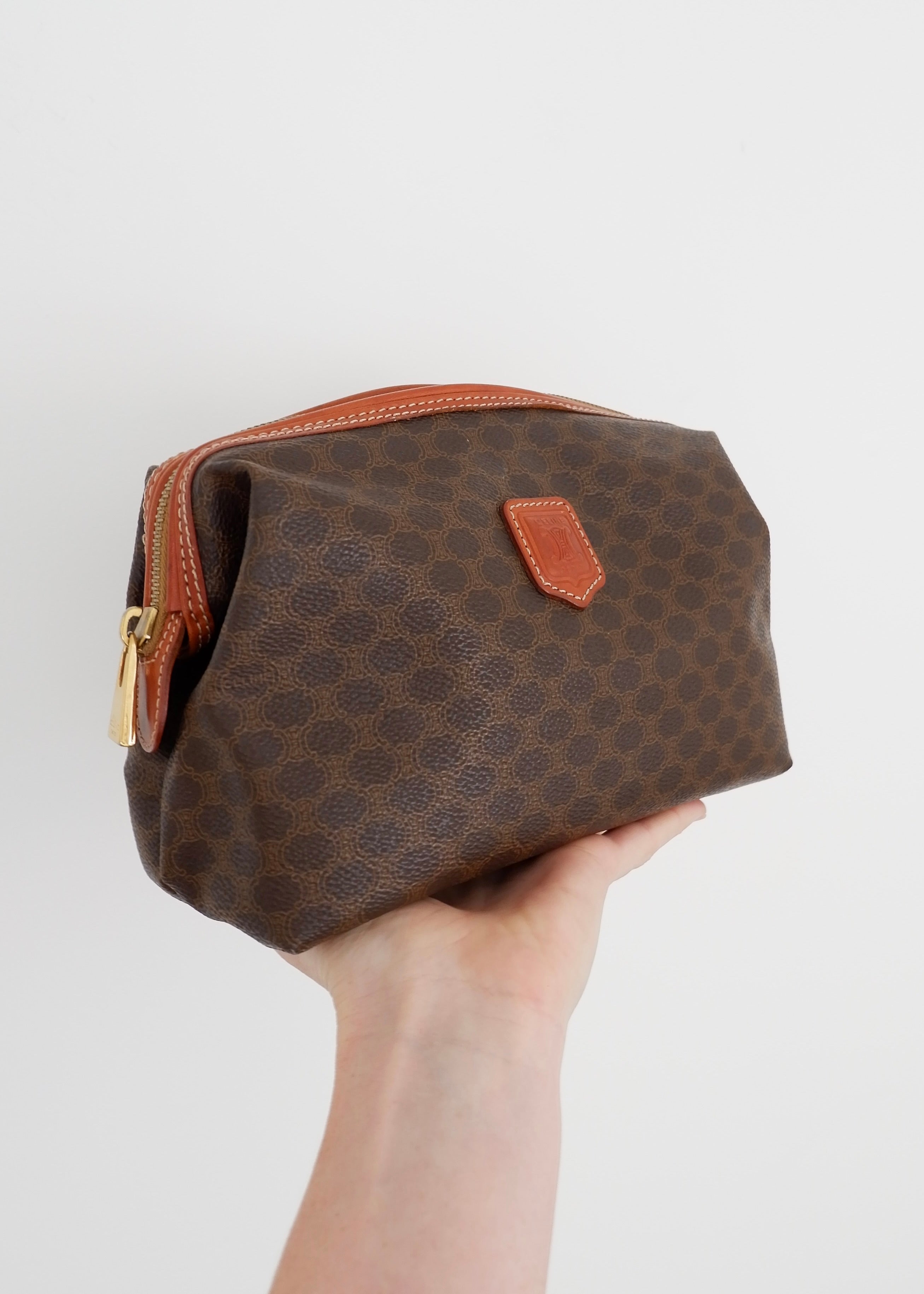 Authentique pochette vintage Celine Macadam marron d'occasion