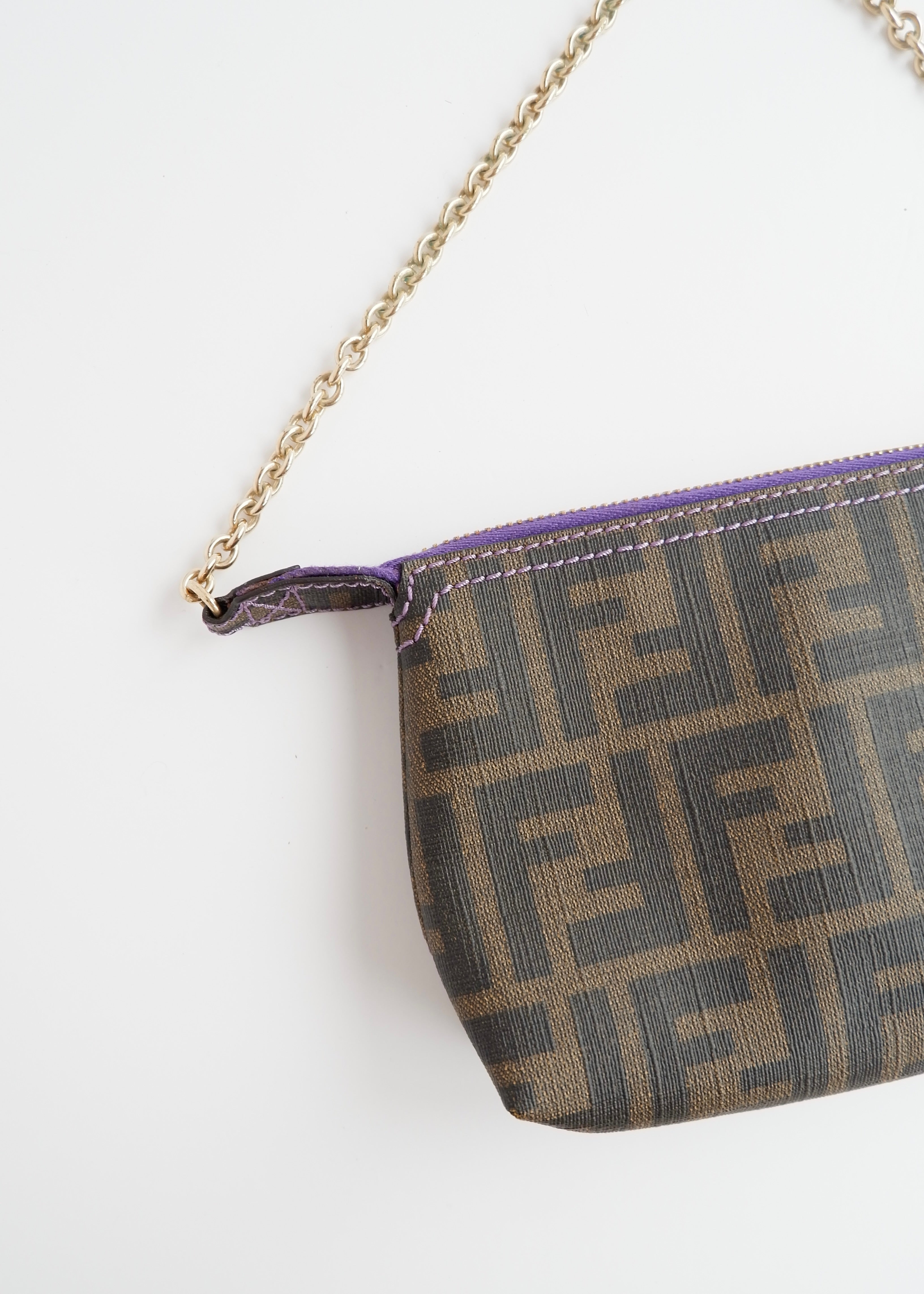 Authentic Preowned Fendi Zucca Pochette Shoulder