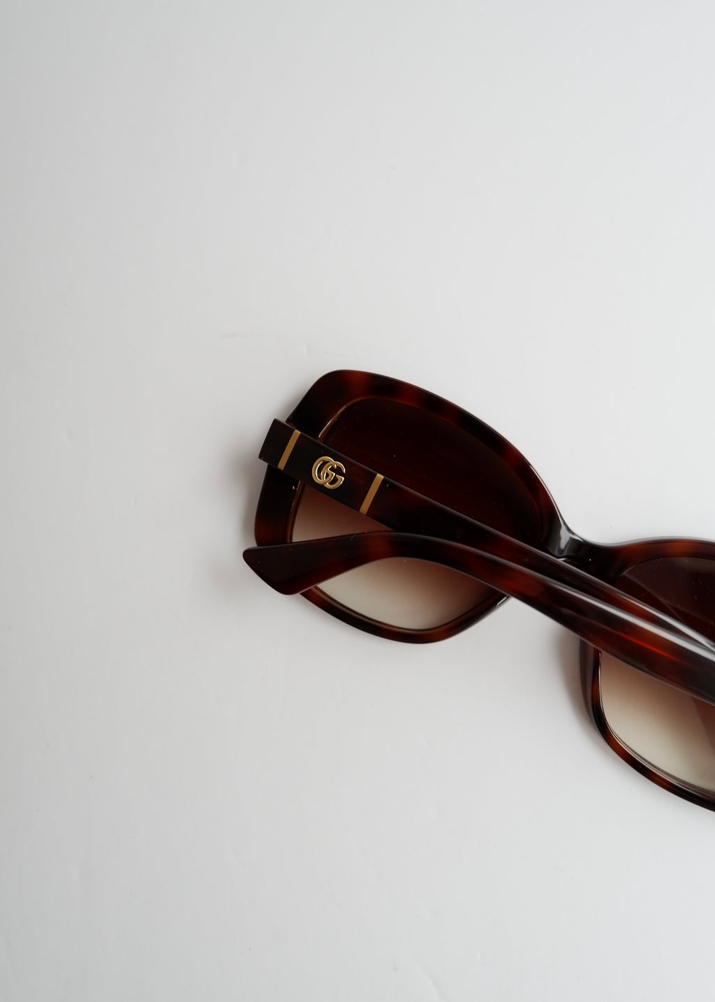 Preowned Gucci GG Logo Brown Oversized Sunglasses