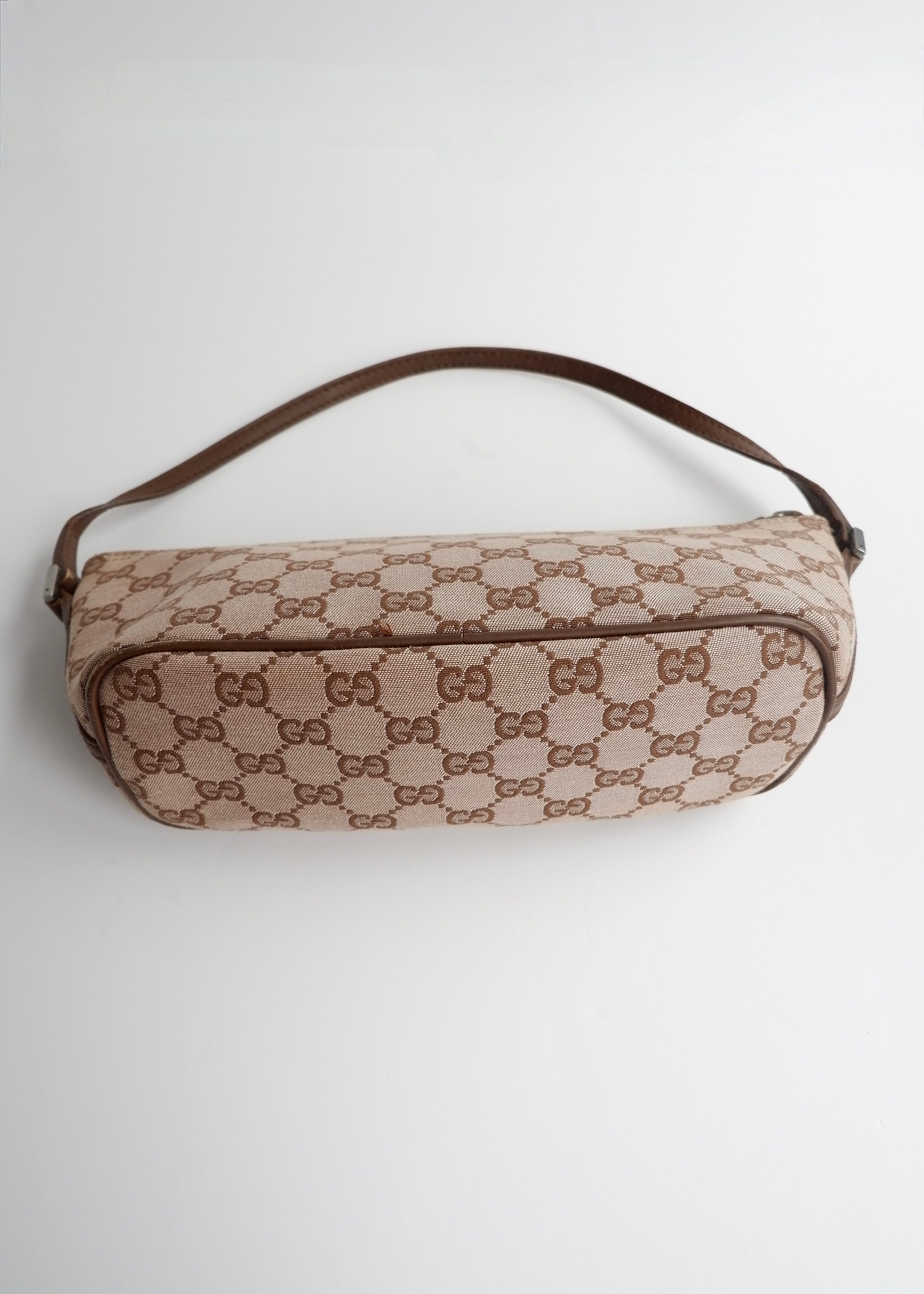 Authentic Preowned Gucci Brown GG Canvas Boat Pochette