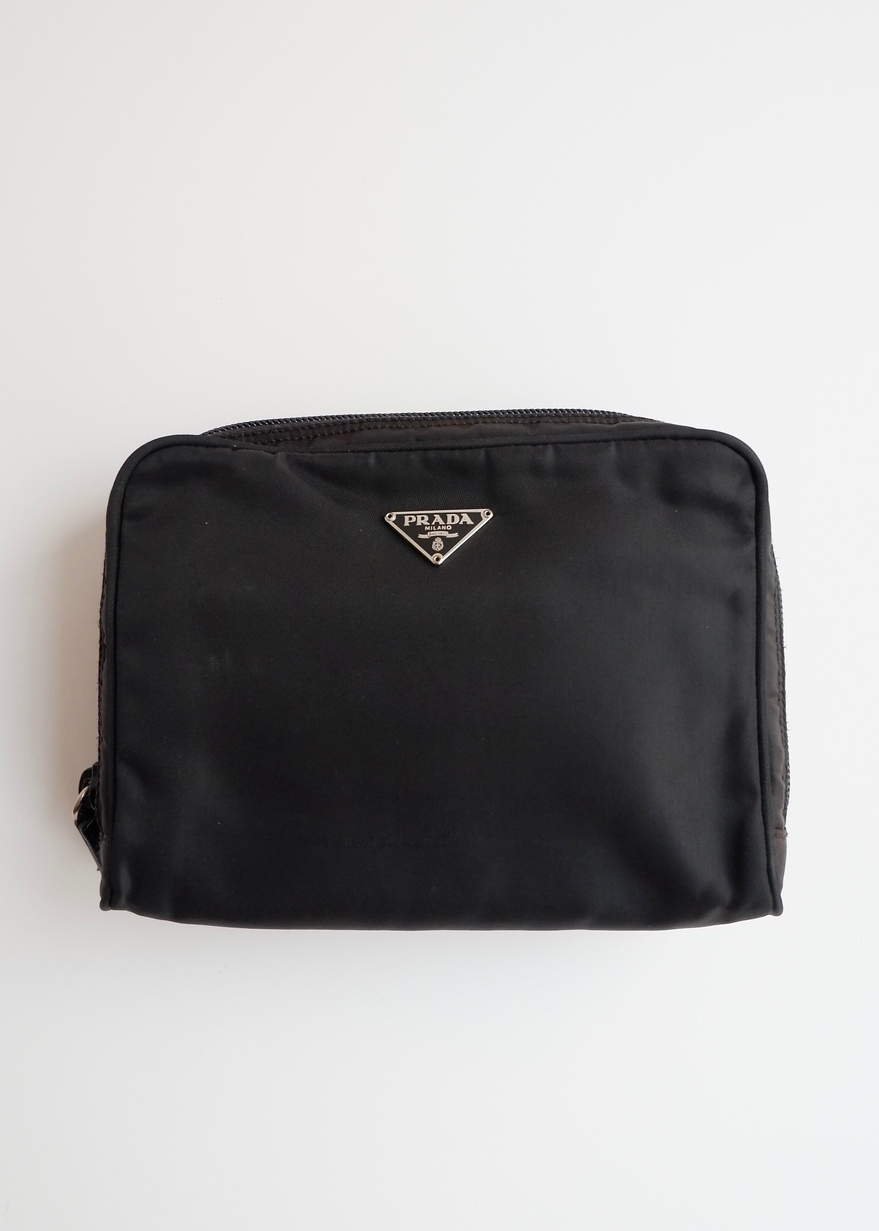 Authentic Preowned Prada Black Nylon Pouch