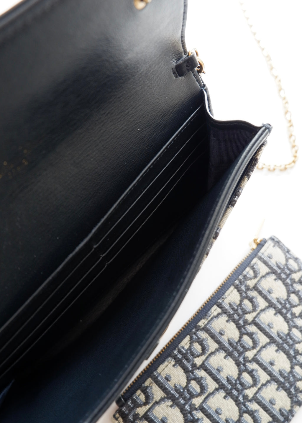 Authentic Preowned Dior Navy Oblique WOC Crossbody Bag