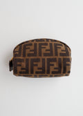 Authentic Preowned Fendi Brown Canvas Zucca Print Pouch