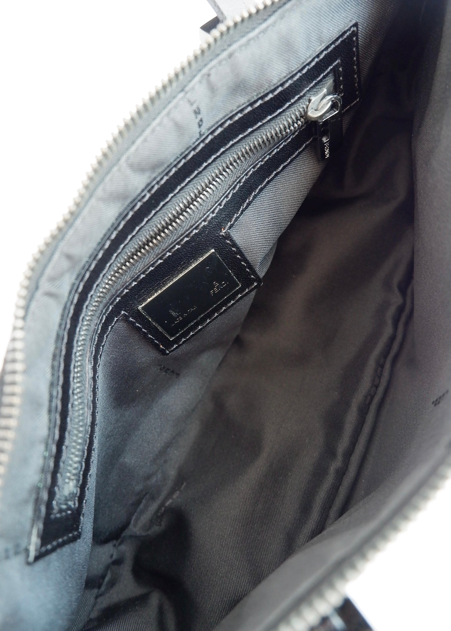 Authentic Preowned Fendi Black Zucca Canvas East West Shoulder Bag