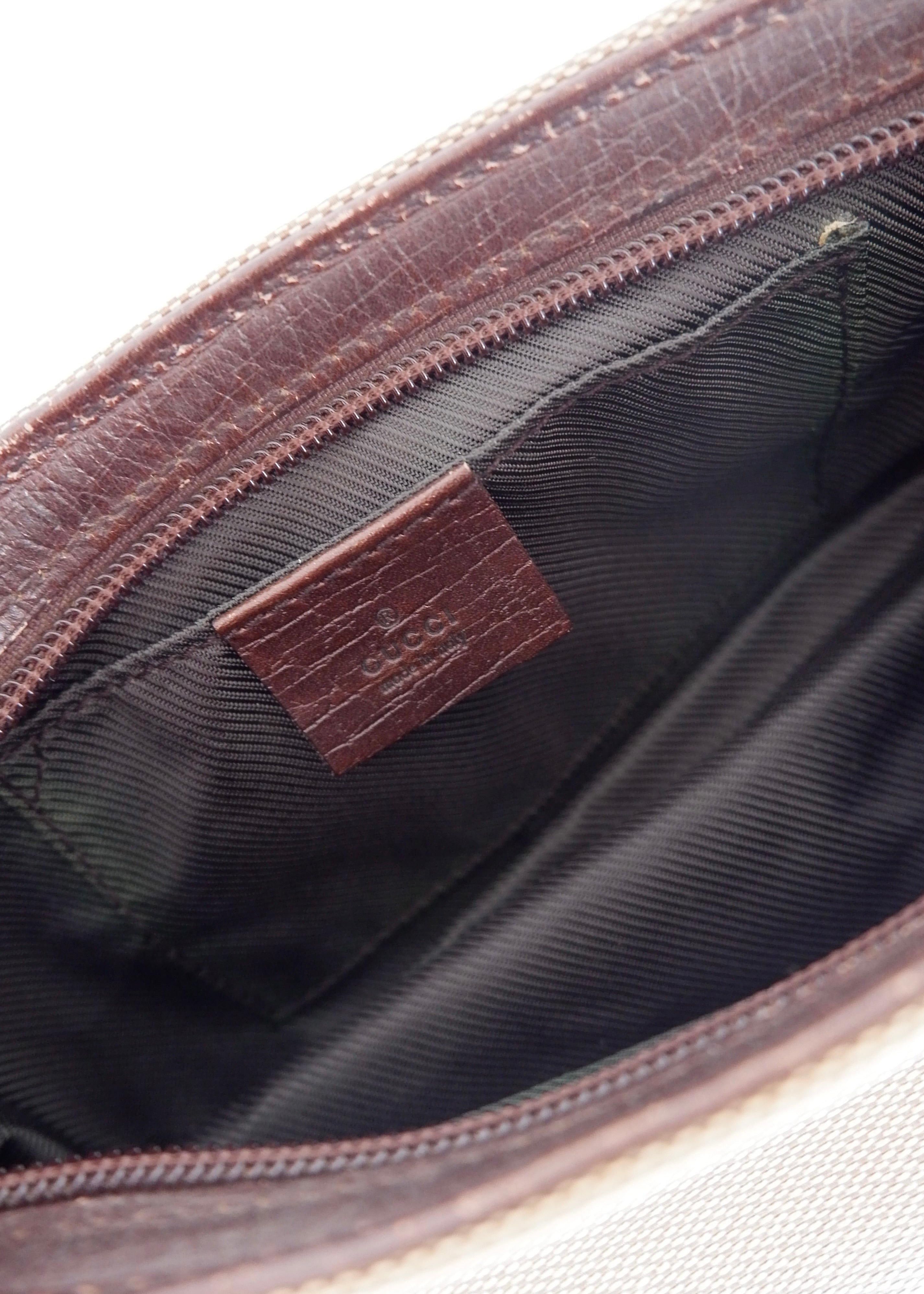 Authentic Preowned Gucci Beige Sherry Line Shoulder Bag