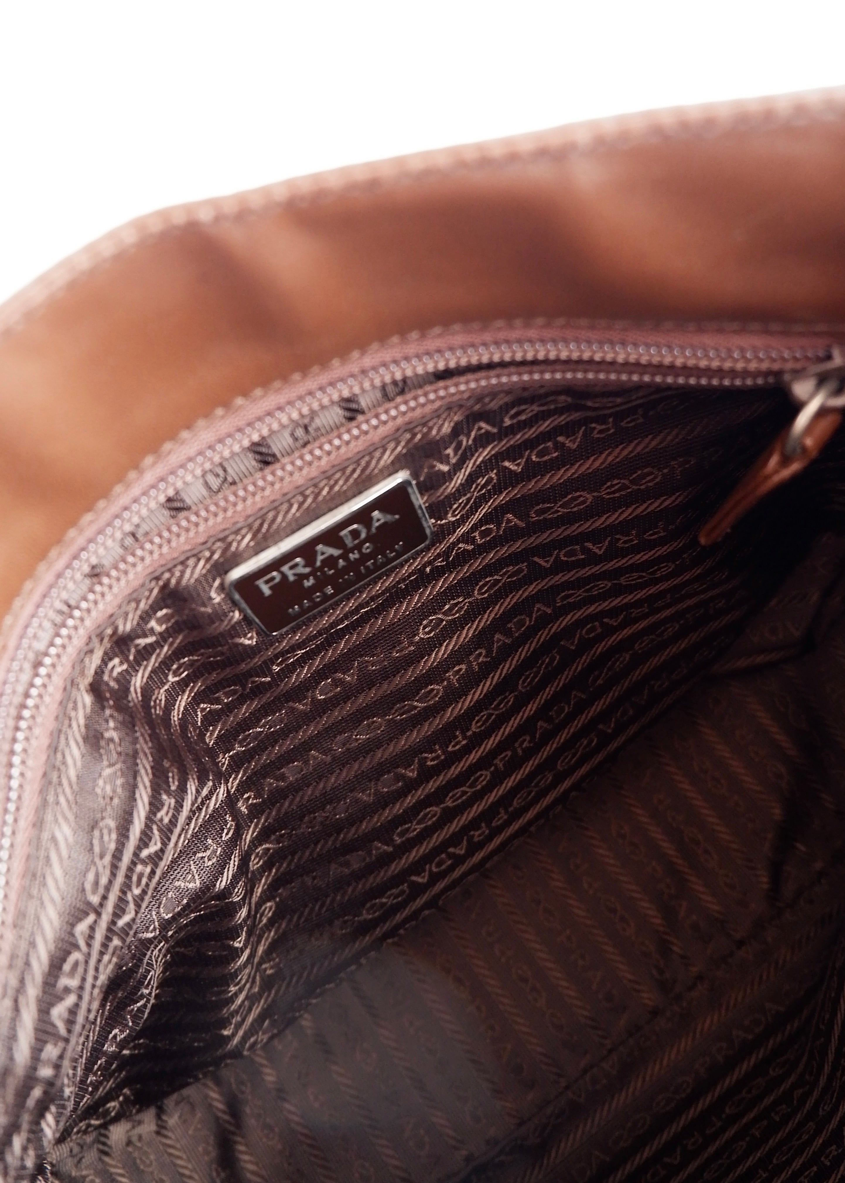 Authentic Preowned Prada Brown Leather Tortoise Chain Shoulder Bag
