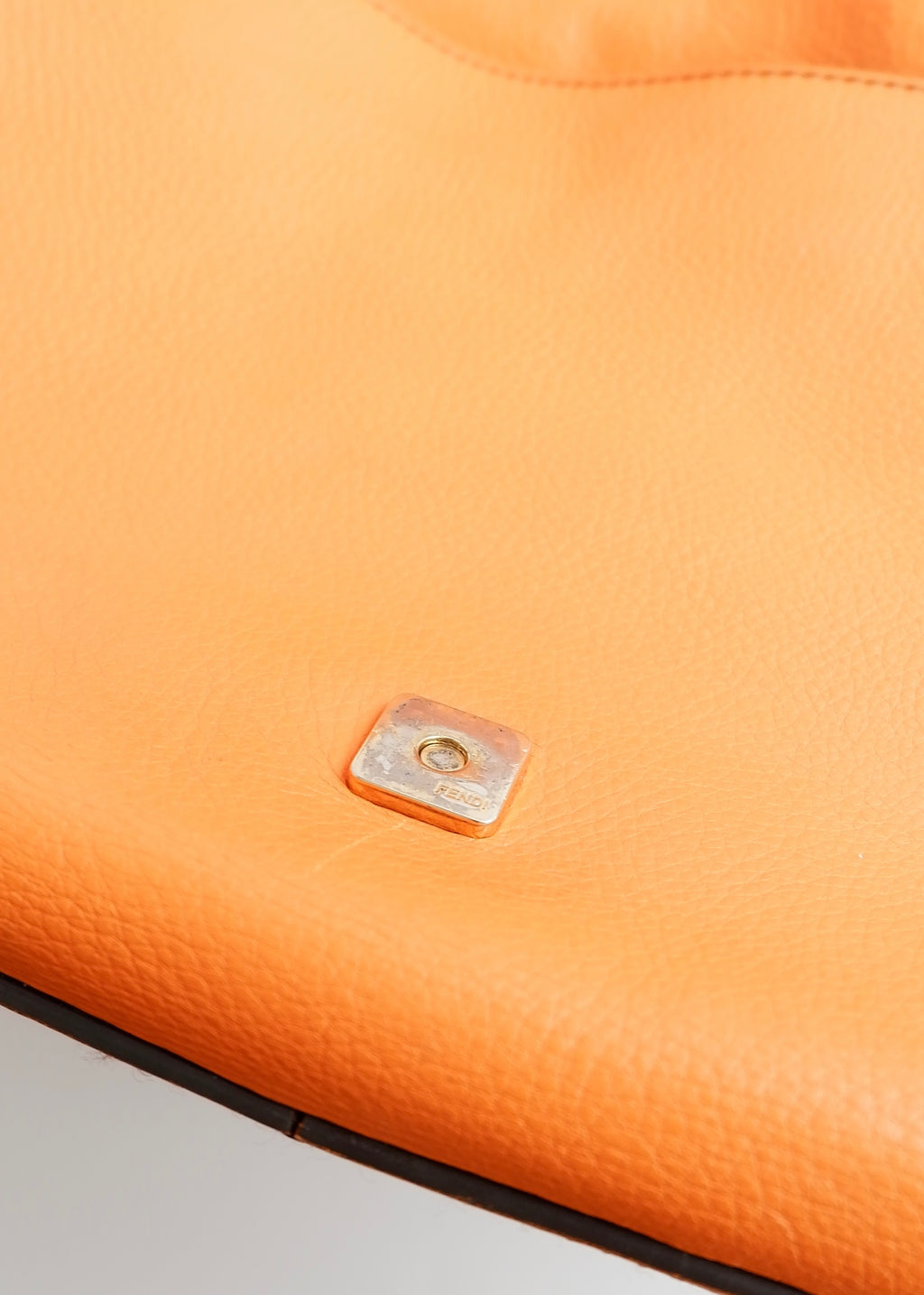 Authentic Preowned Fendi Orange Leather Mamma Baguette