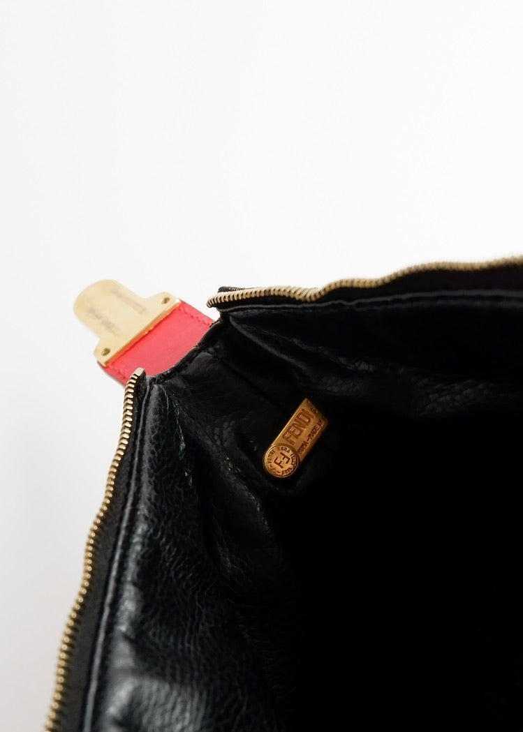 Authentic Preowned Vintage Fendi Animal Print Hand Pouch