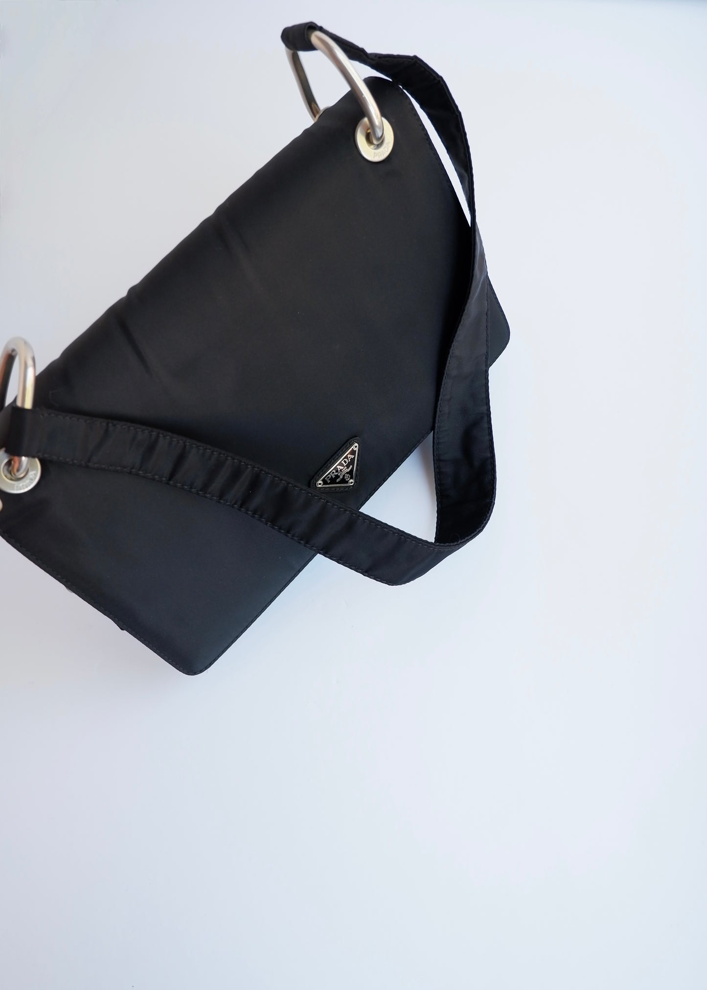 Authentic Preowned Prada Black Nylon Hobo Shoulder Bag