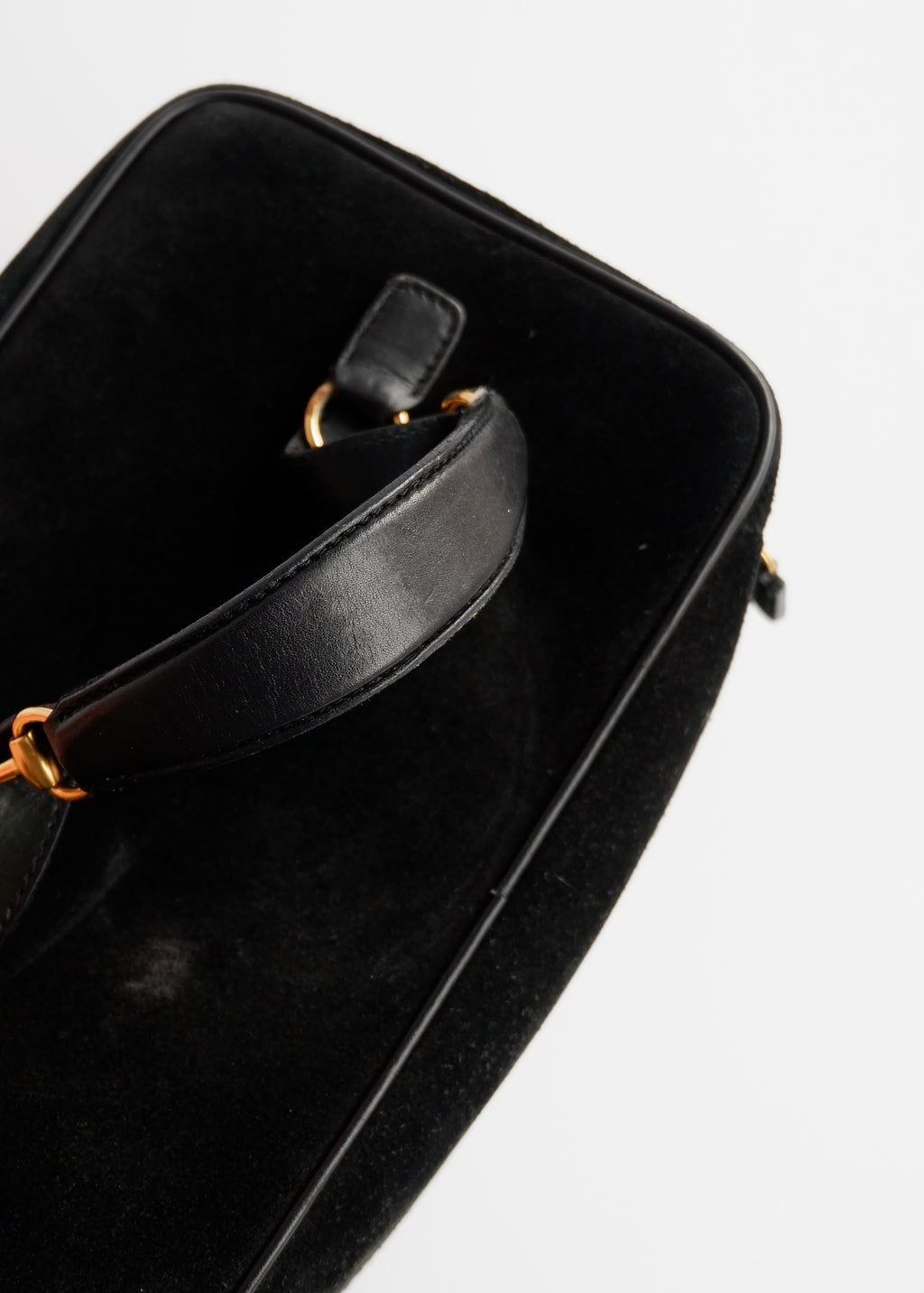 Authentic Preowned Vintage Gucci Black Suede Vanity Bag