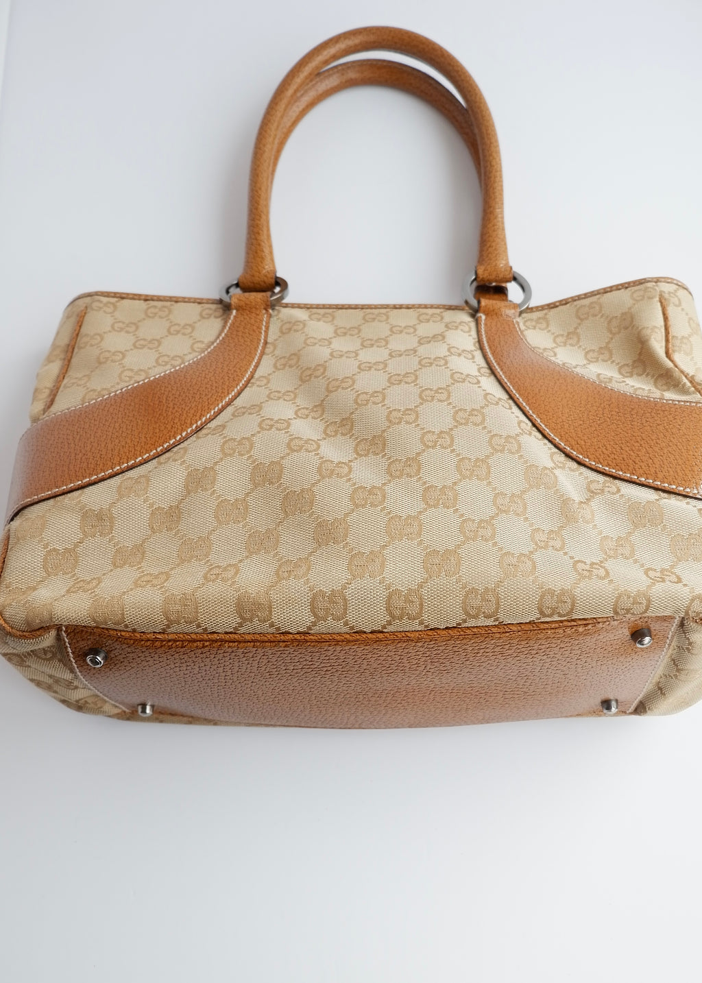Authentic Preowned Gucci Caramel Brown GG Canvas Shoulder Bag