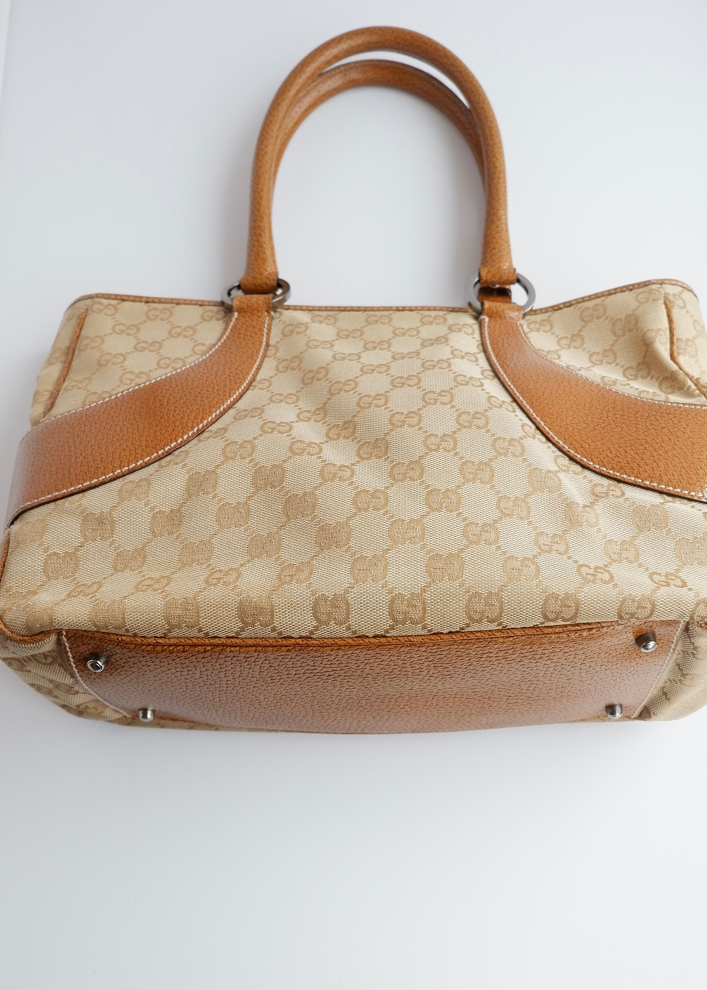 Authentic Preowned Gucci Caramel Brown GG Canvas Shoulder Bag