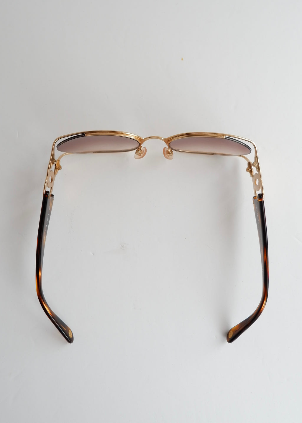 Authentic Preowned Vintage Chanel Brown Tortoise Aviator Style Sunglasses