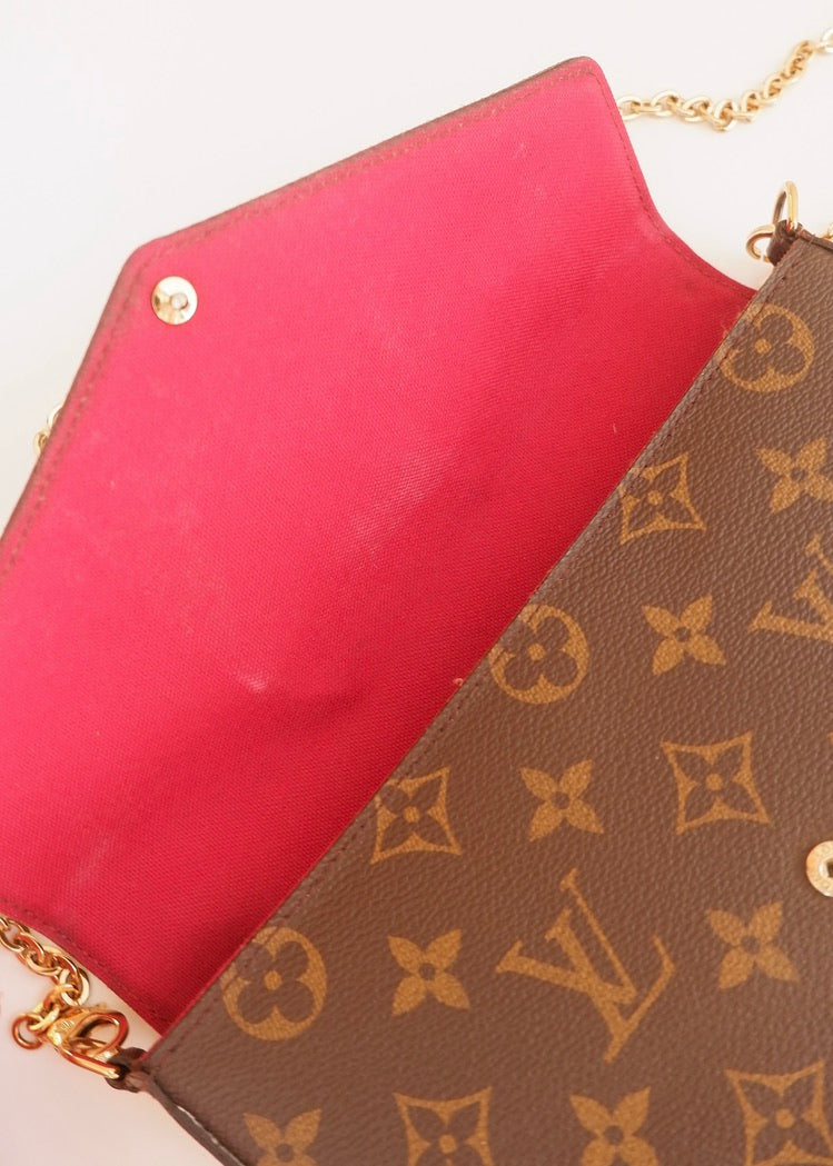 Preowned Louis Vuitton Monogram Felicie Pochette Crossbody Bag