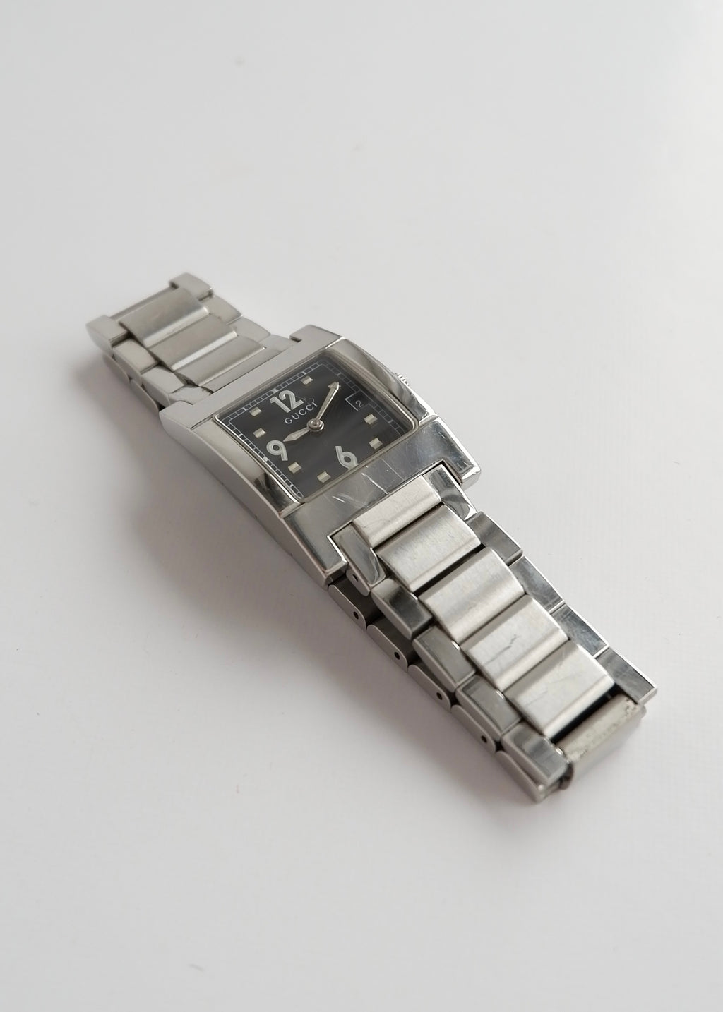Authentic Preowned Vintage Gucci Silver Stainless  Steel Square Face Watch
