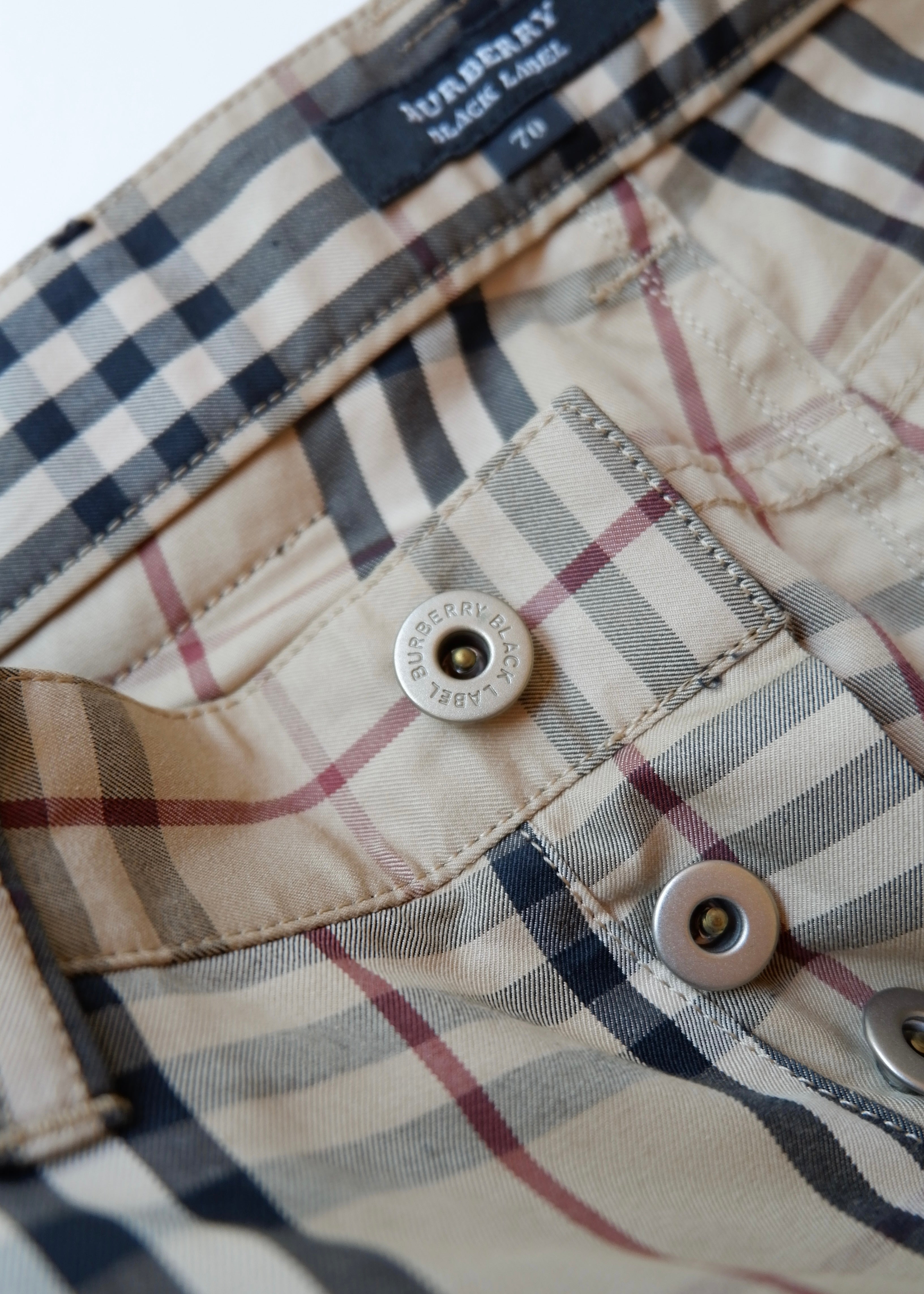Authentic Preowned Burberry Beige Check Straight Leg Pants - S