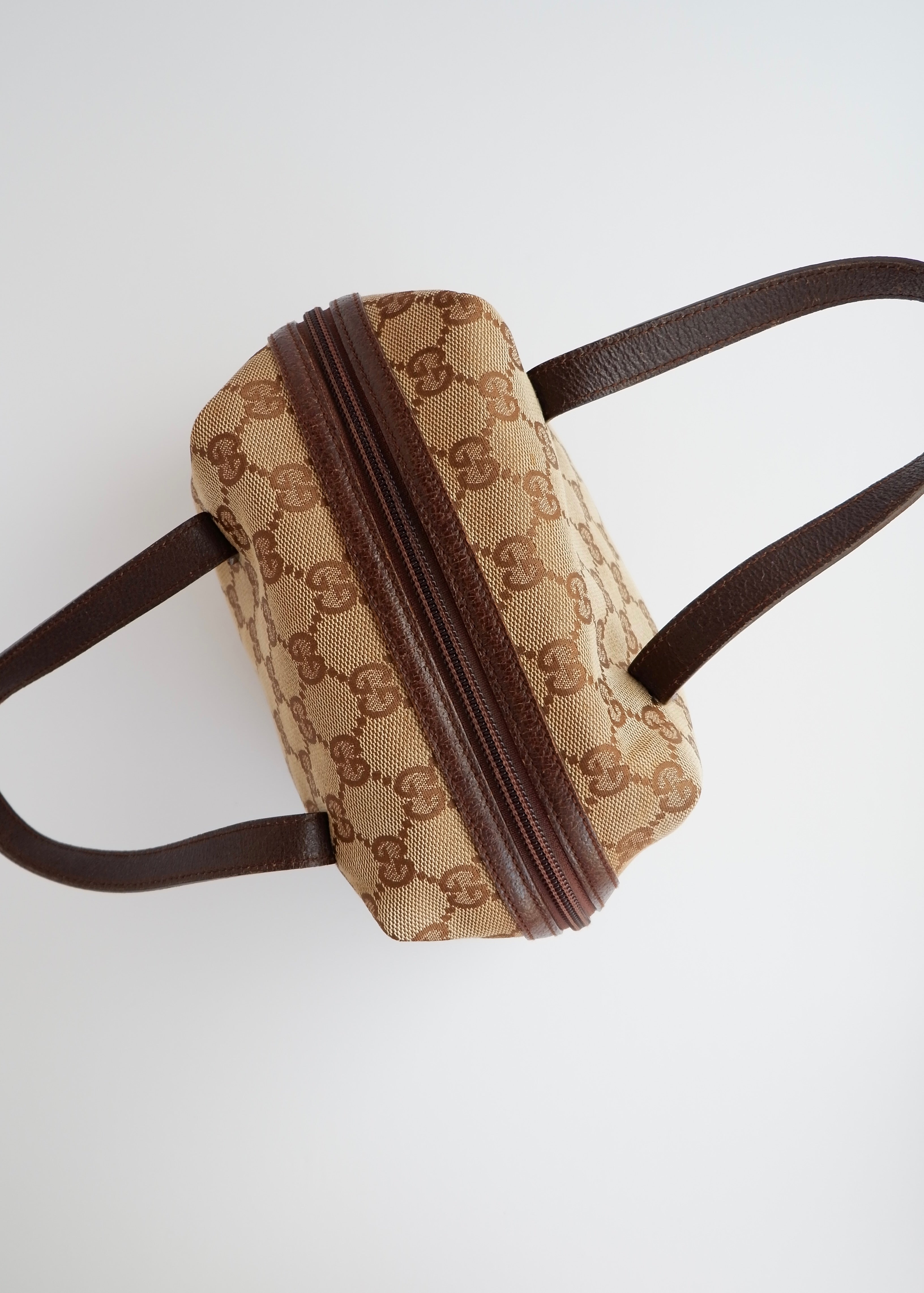 Authentic Preowned Gucci Brown GG Canvas Tofu Handbag