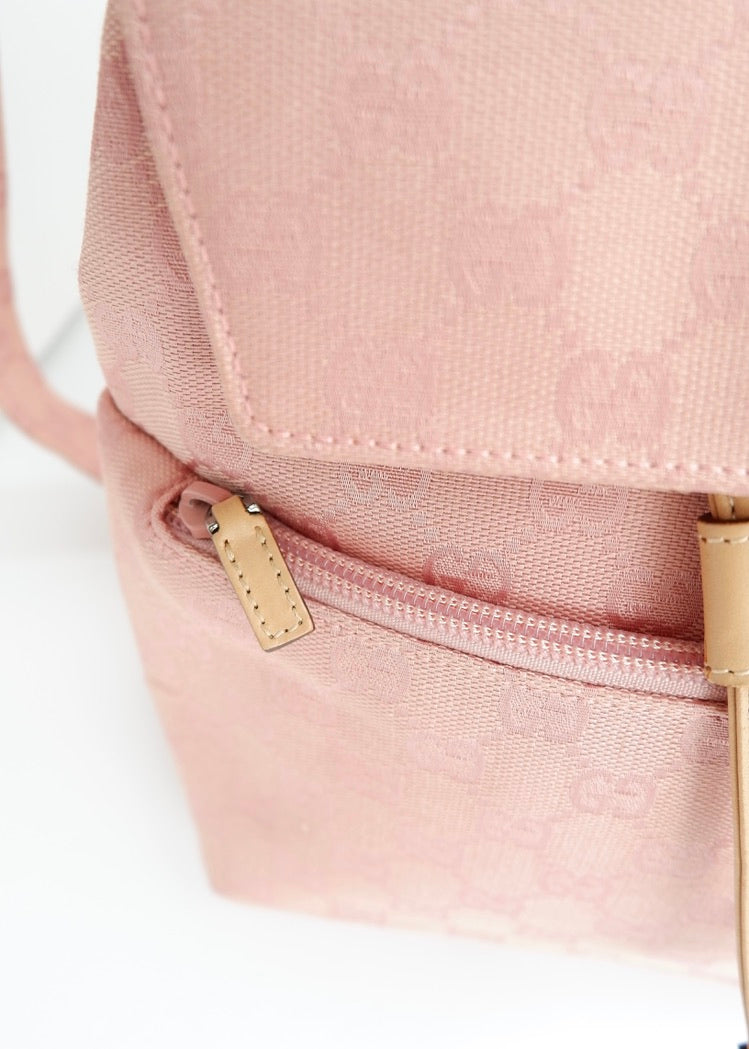Preowned Vintage Gucci Pink GG Canvas Mini Backpack