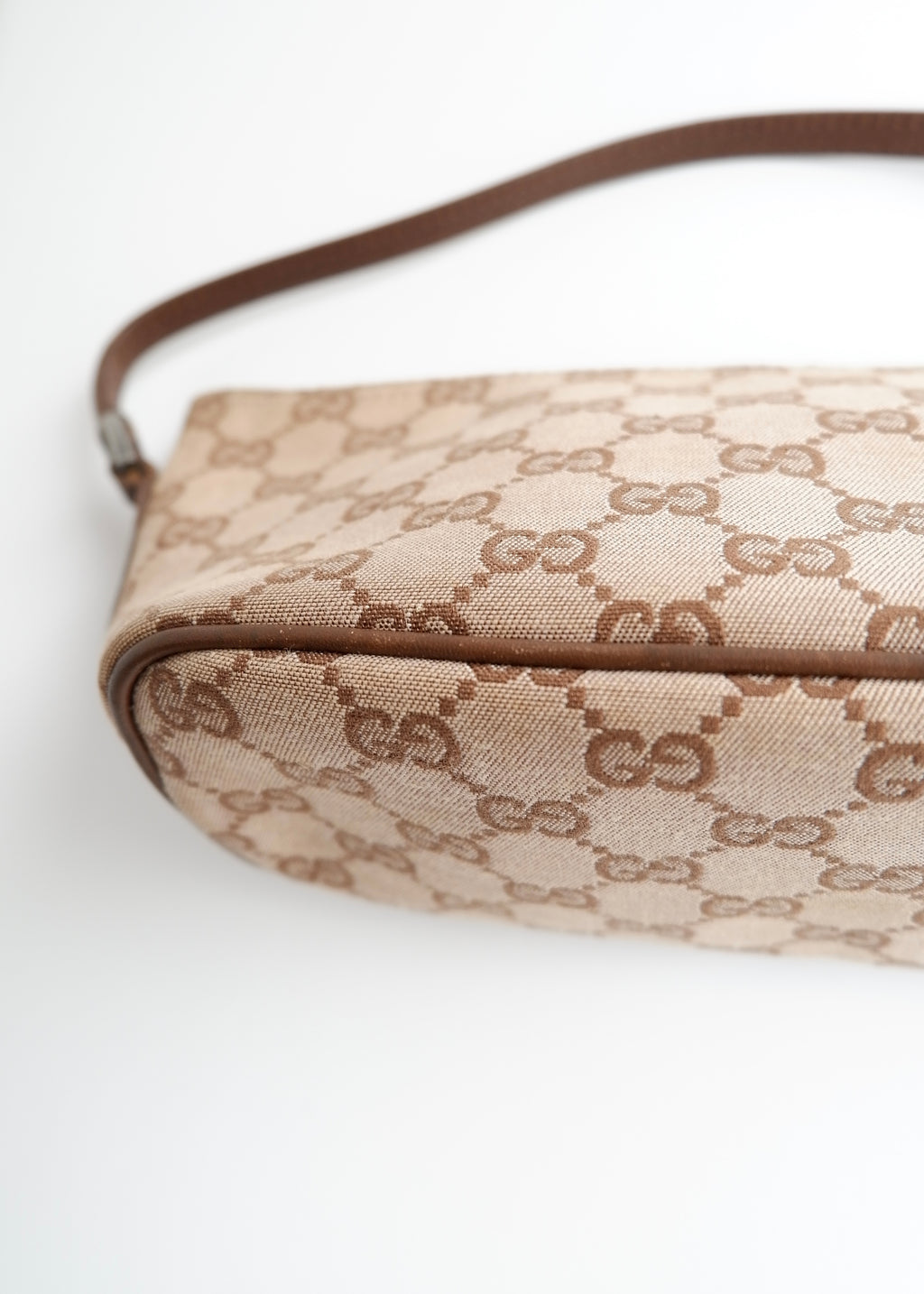 Authentic Preowned Gucci Brown GG Canvas Boat Pochette