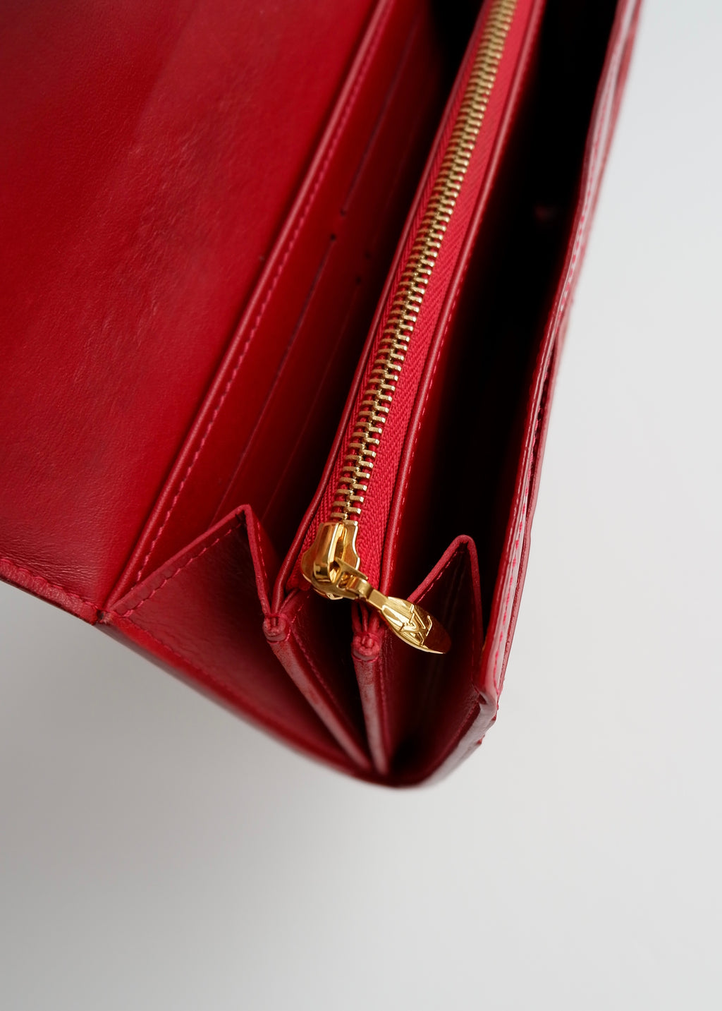 Authentic Preowned Louis Vuitton Red Monogram Vernis Long Sarah Wallet