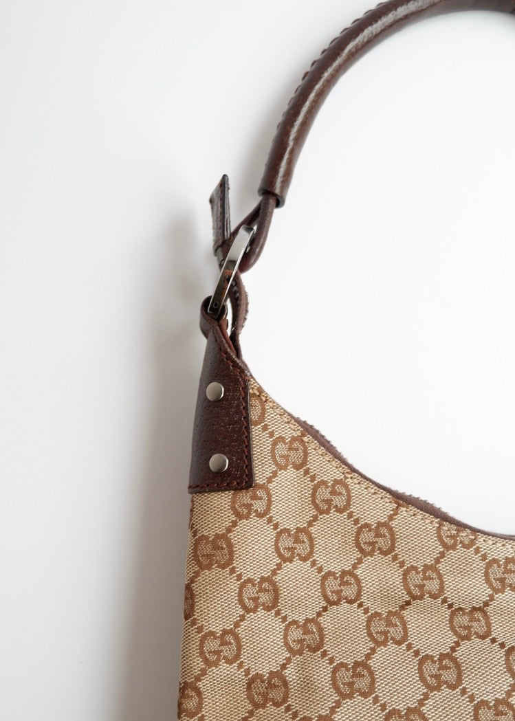 Authentic Preowned Gucci Brown GG Canvas Hobo Shoulder Bag