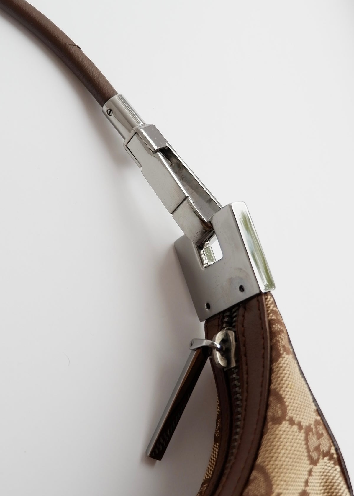 Preowned Gucci Brown GG Canvas Shoulder Bag