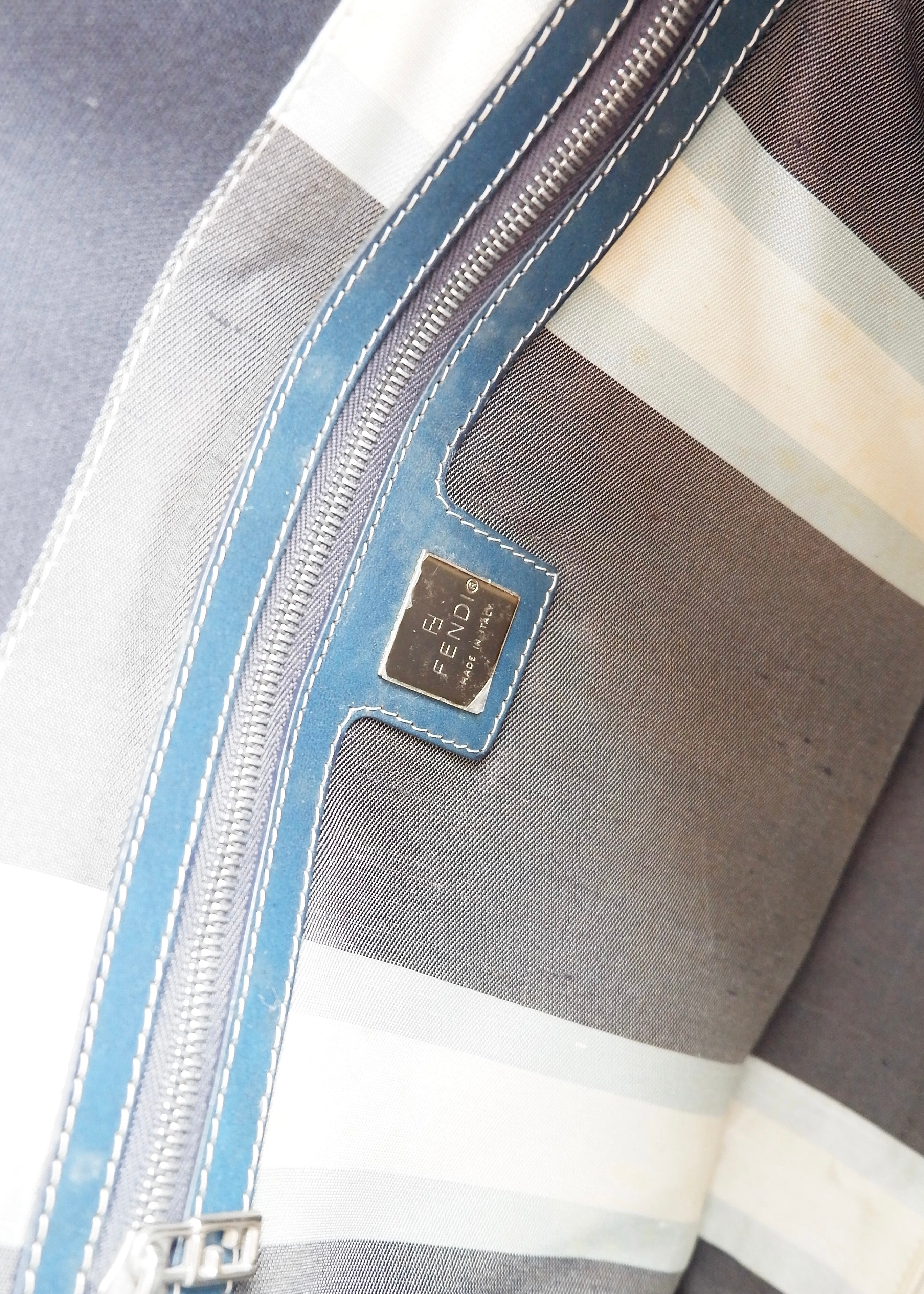 Authentic Preowned Fendi Navy Canvas FF Logo Tote Bag