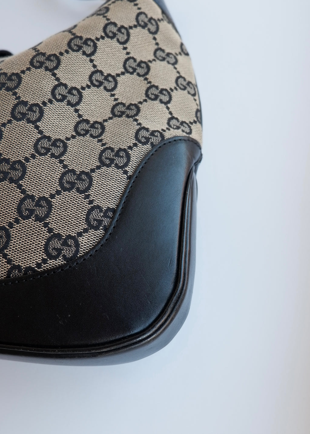 Authentic Preowned Gucci Black GG Canvas Jackie Shoulder Bag