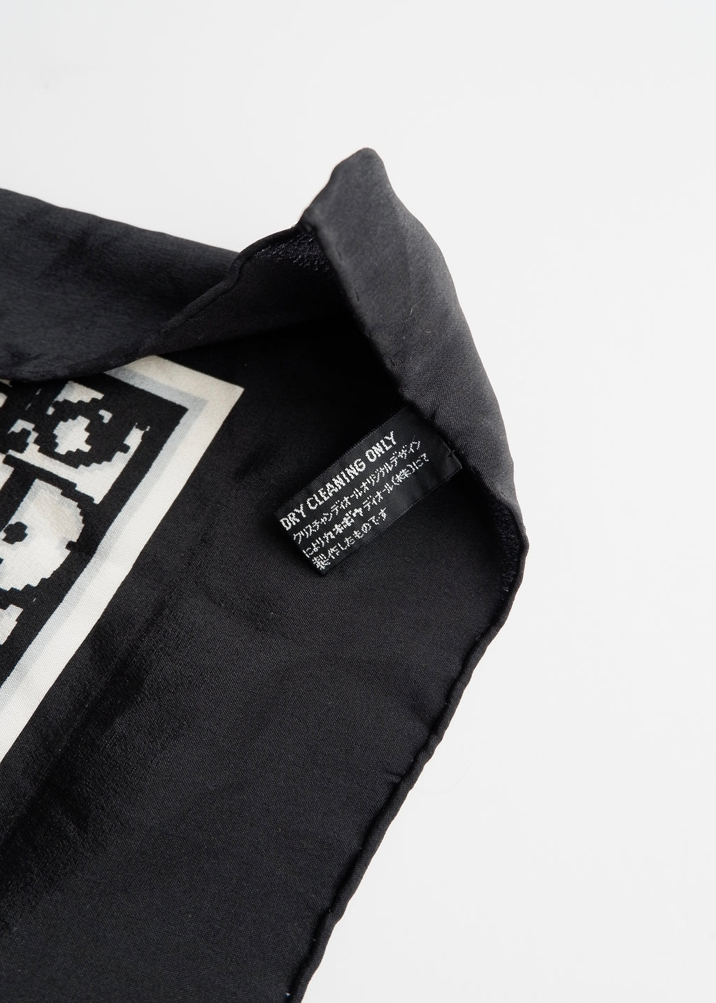 Authentic Preowned Vintage Dior Black/White Trotter Silk Scarf