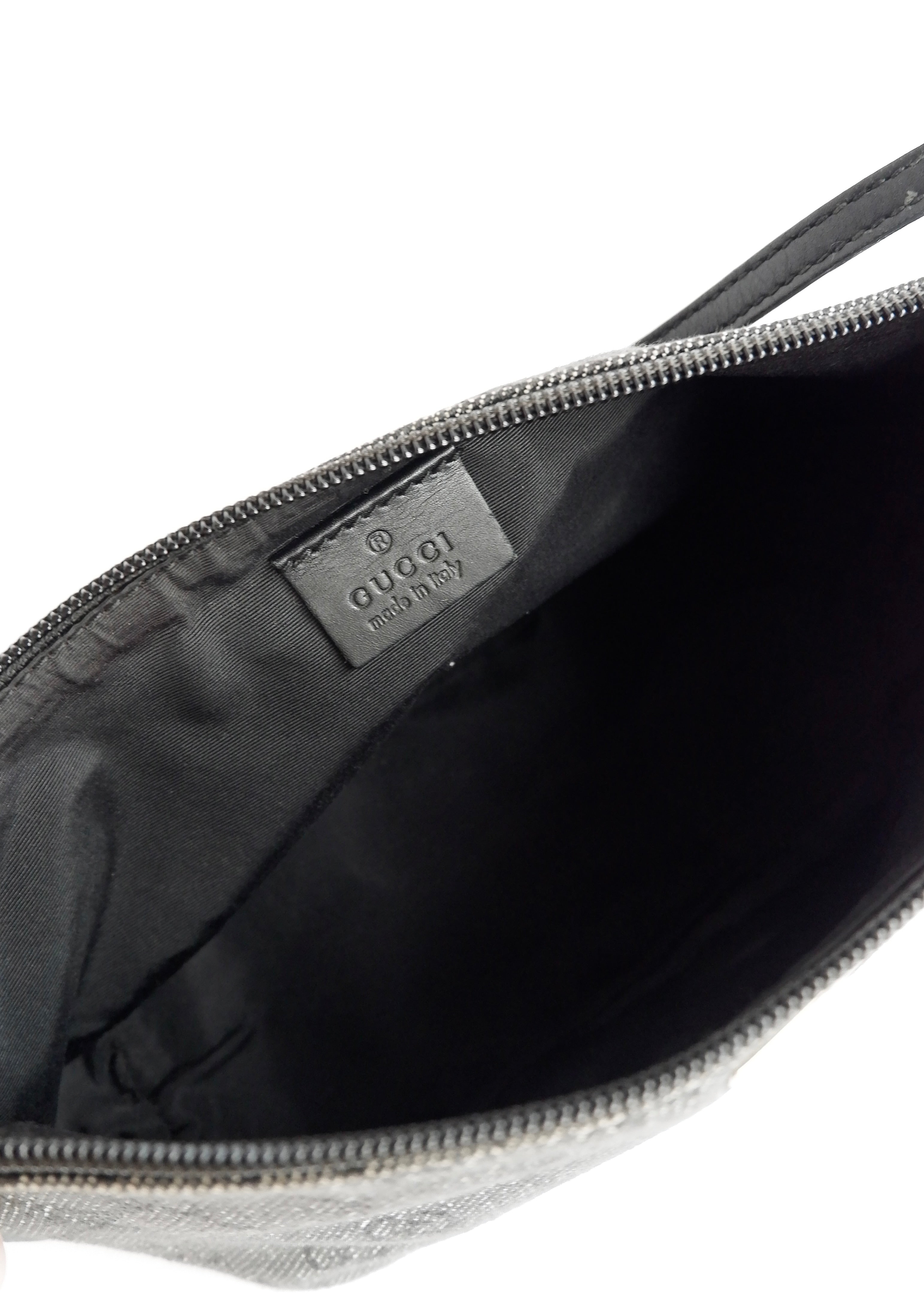Authentic Preowned Gucci Black GG Canvas Boat Pochette