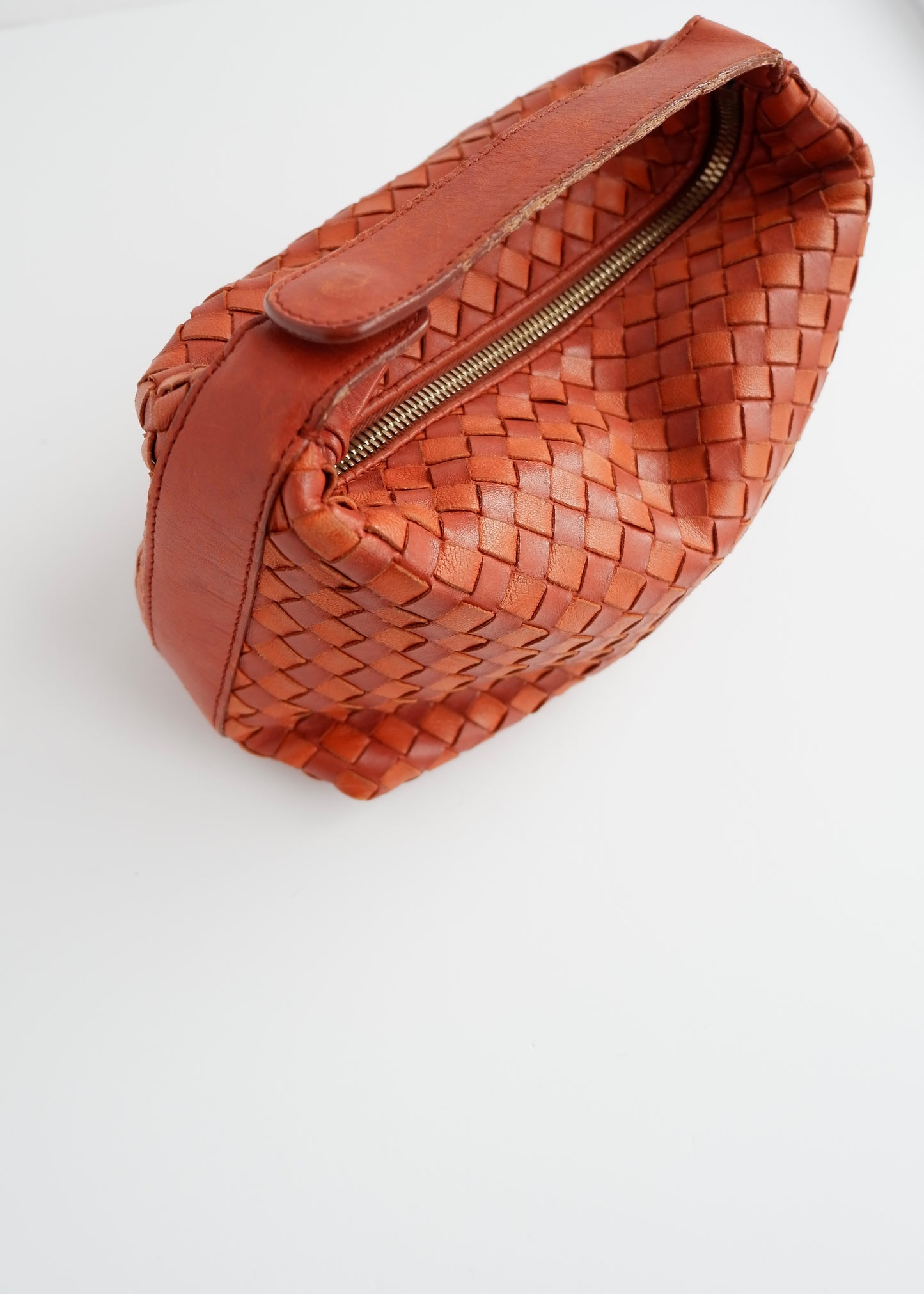 Authentic Preowned Vintage Bottega Veneta Burnt Orange Wrist Bag