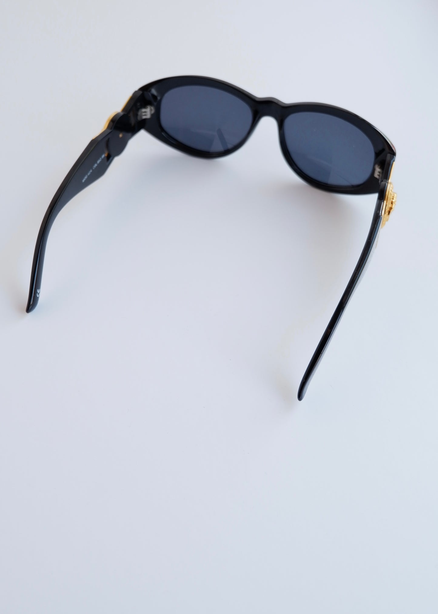 Authentic Preowned Vintage Versace Black Square Frame Medusa Logo Sunglasses