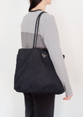 Authentic Preowned Prada Navy Nylon Long Strap Tote Bag
