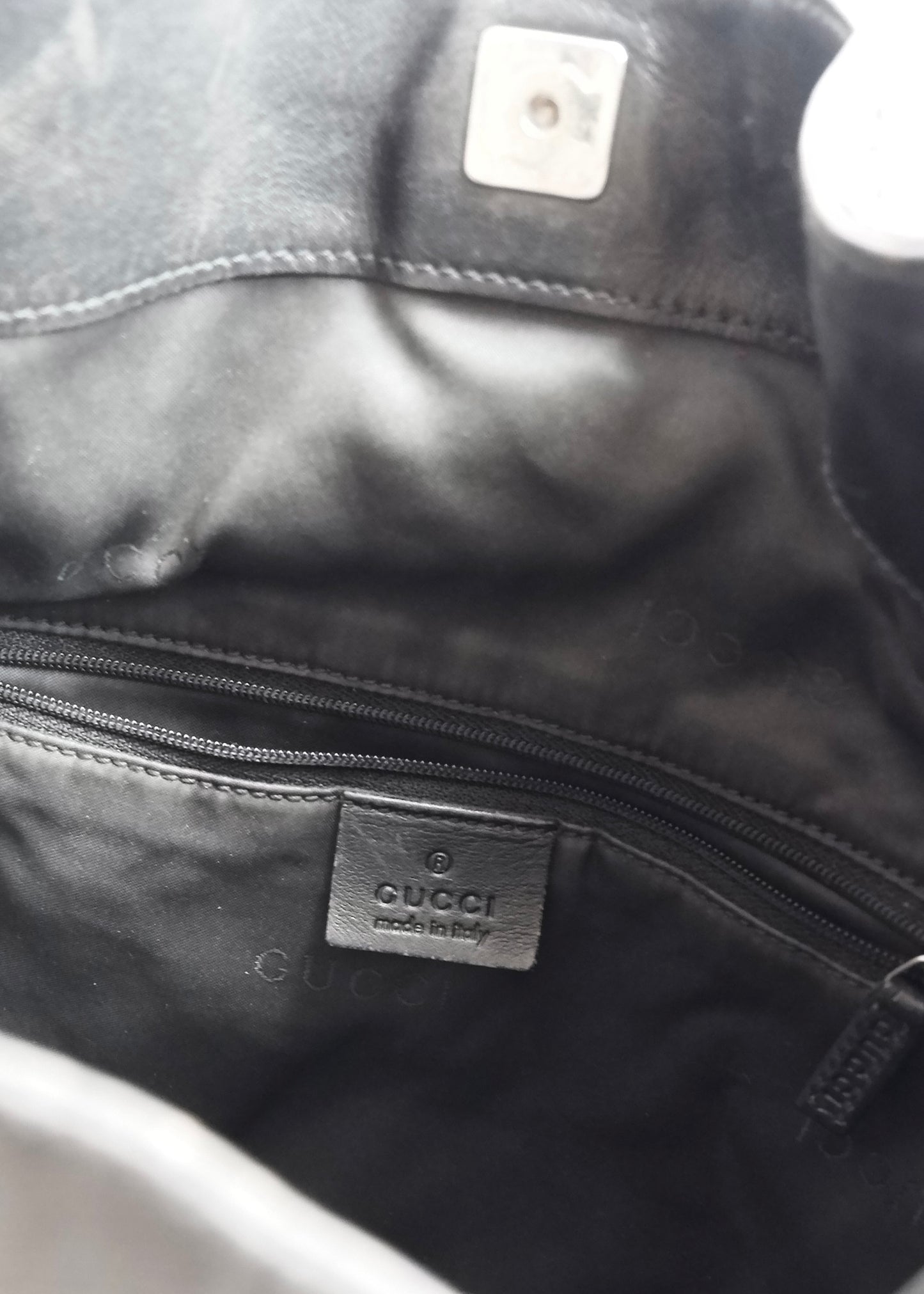 Authentic Preowned Gucci Black GG Canvas Two Strap Shoulder Bag