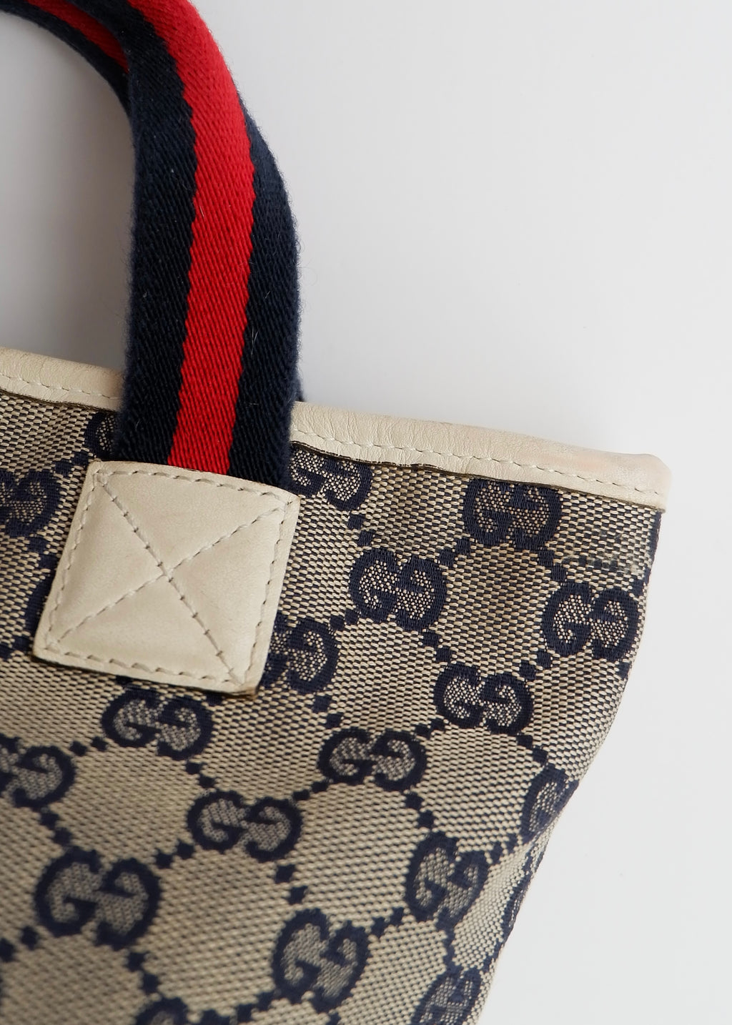 Authentic Preowned Gucci Navy GG Canvas Micro Handbag