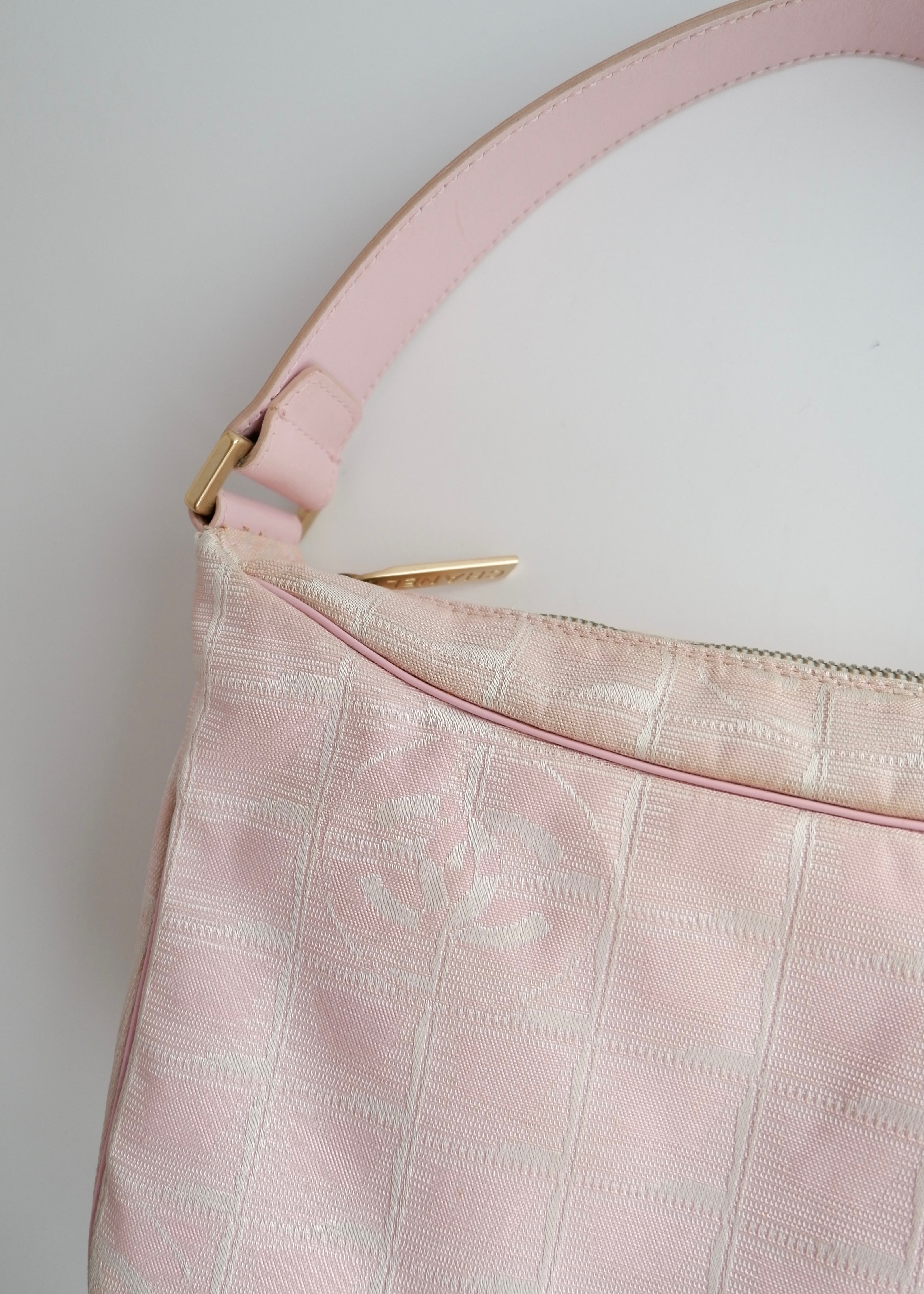 Authentic Preowned Chanel Pink Travel Line Shoulder Bag