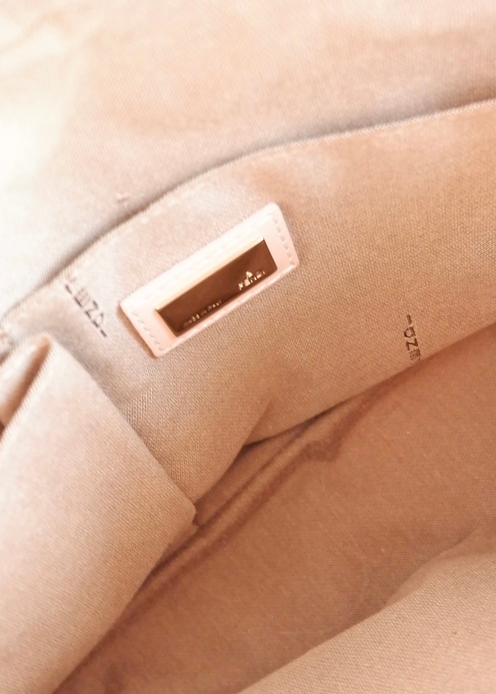Authentique Sac Bandoulière Fendi Zucchino Rose Toile/Cuir d'occasion