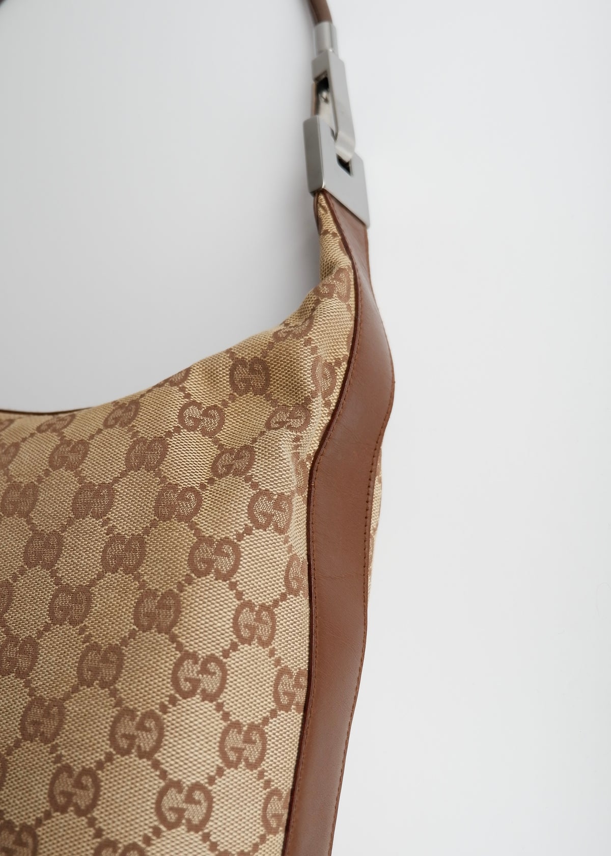 Preowned Gucci Brown GG Canvas Shoulder Bag