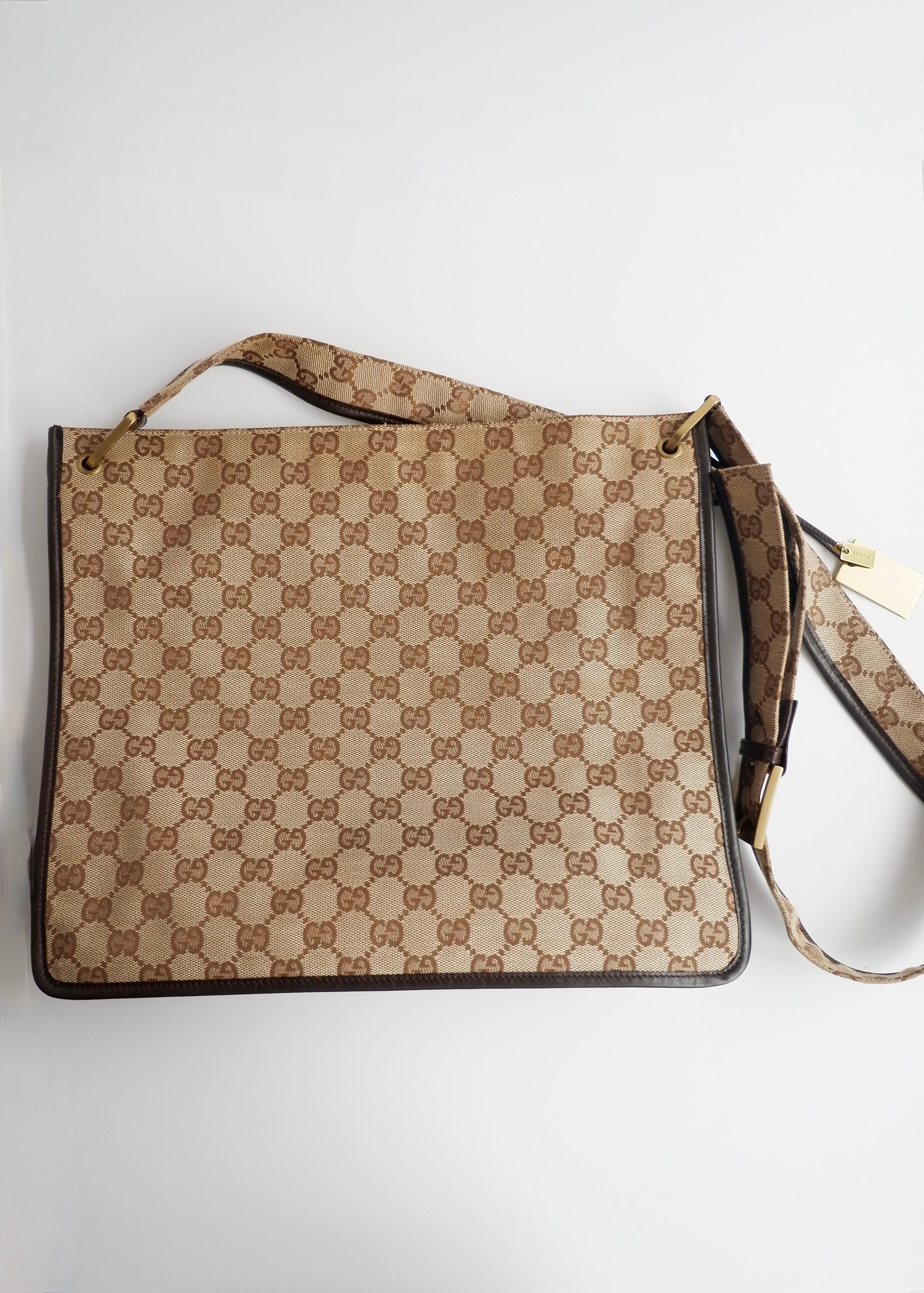 Authentic Preowned Gucci Brown GG Canvas Crossbody Bag