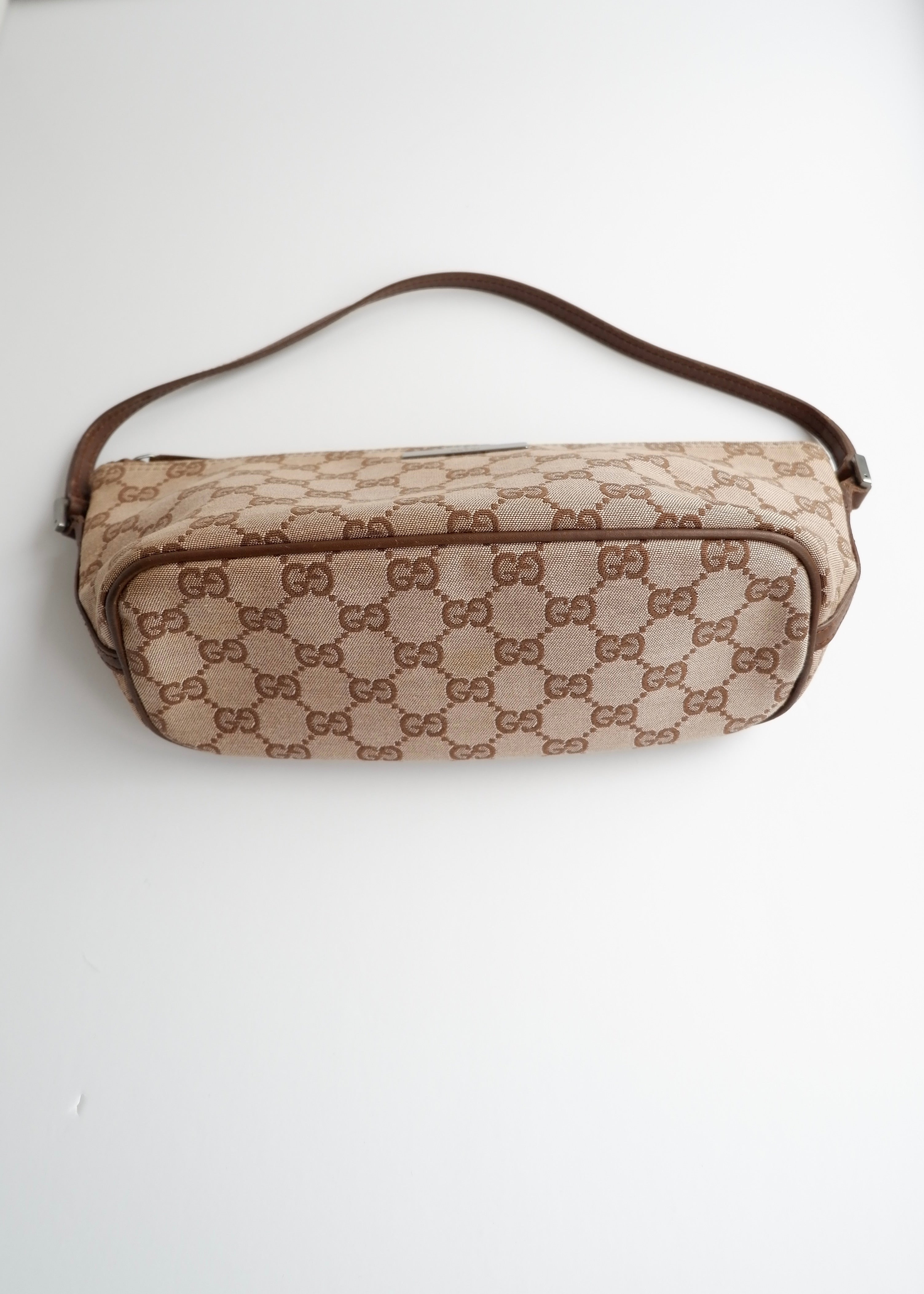 Authentic Preowned Gucci Brown GG Canvas Boat Pochette