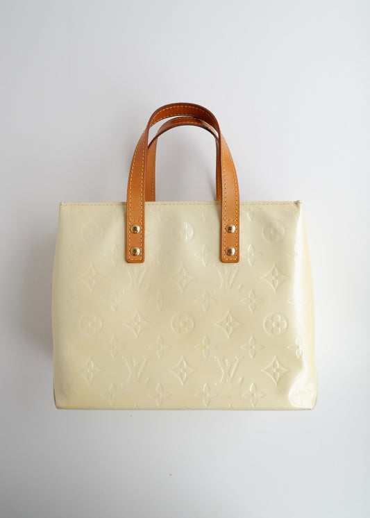 Authentic Preowned Louis Vuitton Off White Monogram Vernis Reade Handbag
