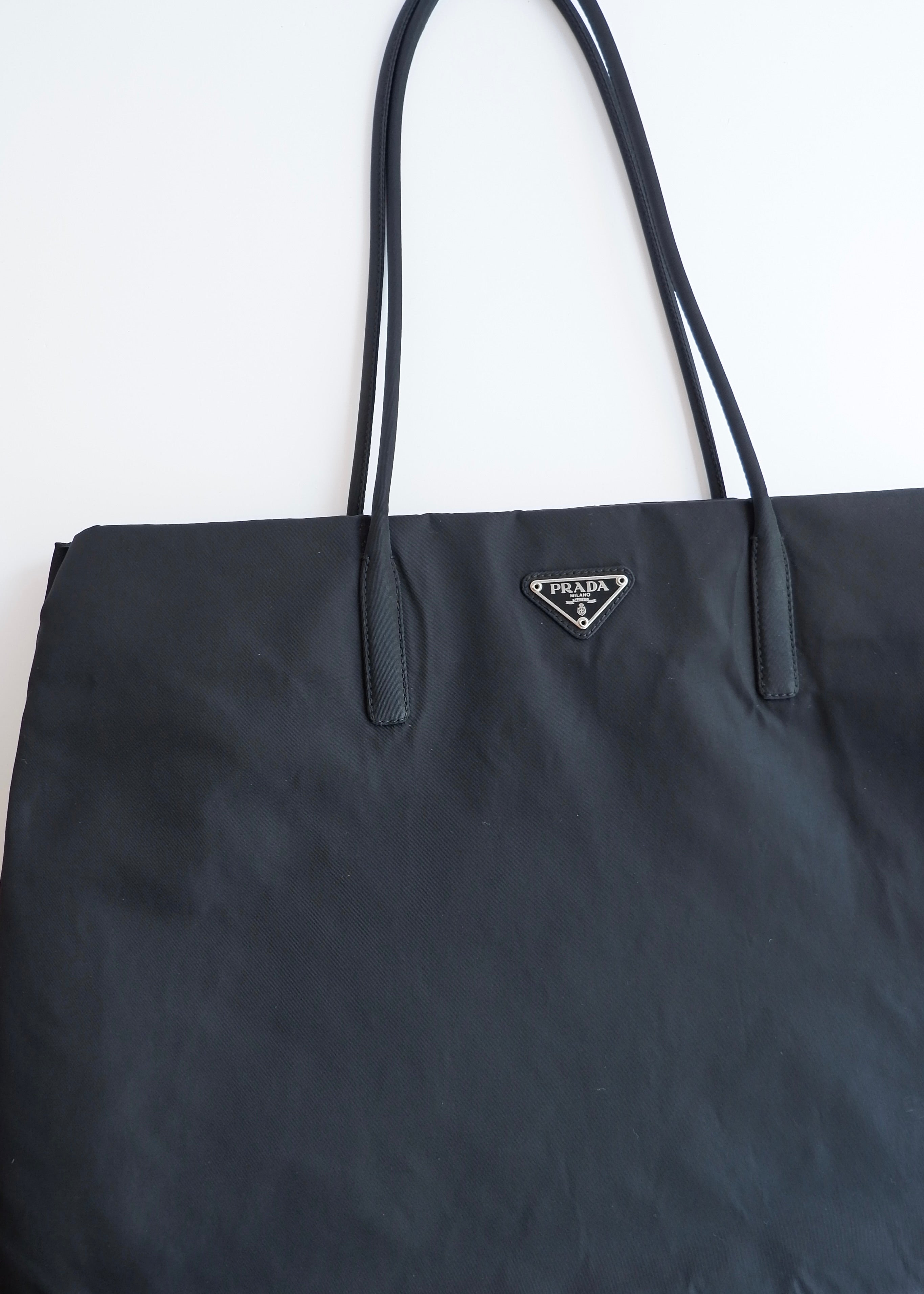 Authentic Preowned Prada Black Nylon Thin Strap Tote Bag